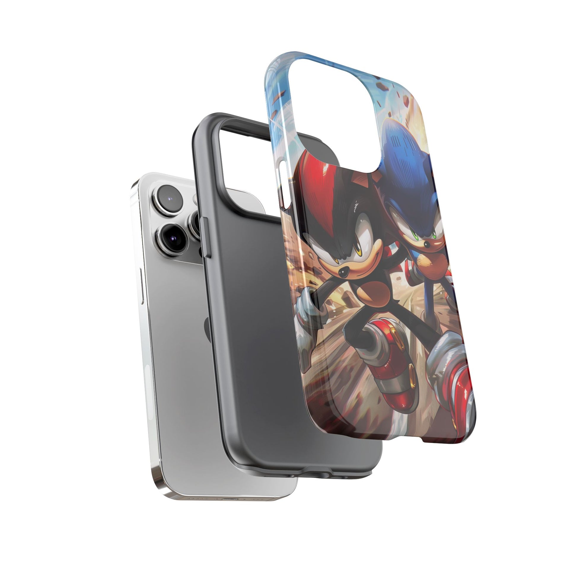 Sonic and Shadow Phone Case, Sonic and Shadow, Tough Android Case, Fun Video Game Phone Case, Retro Game Case, SEGA Video Game Android Case