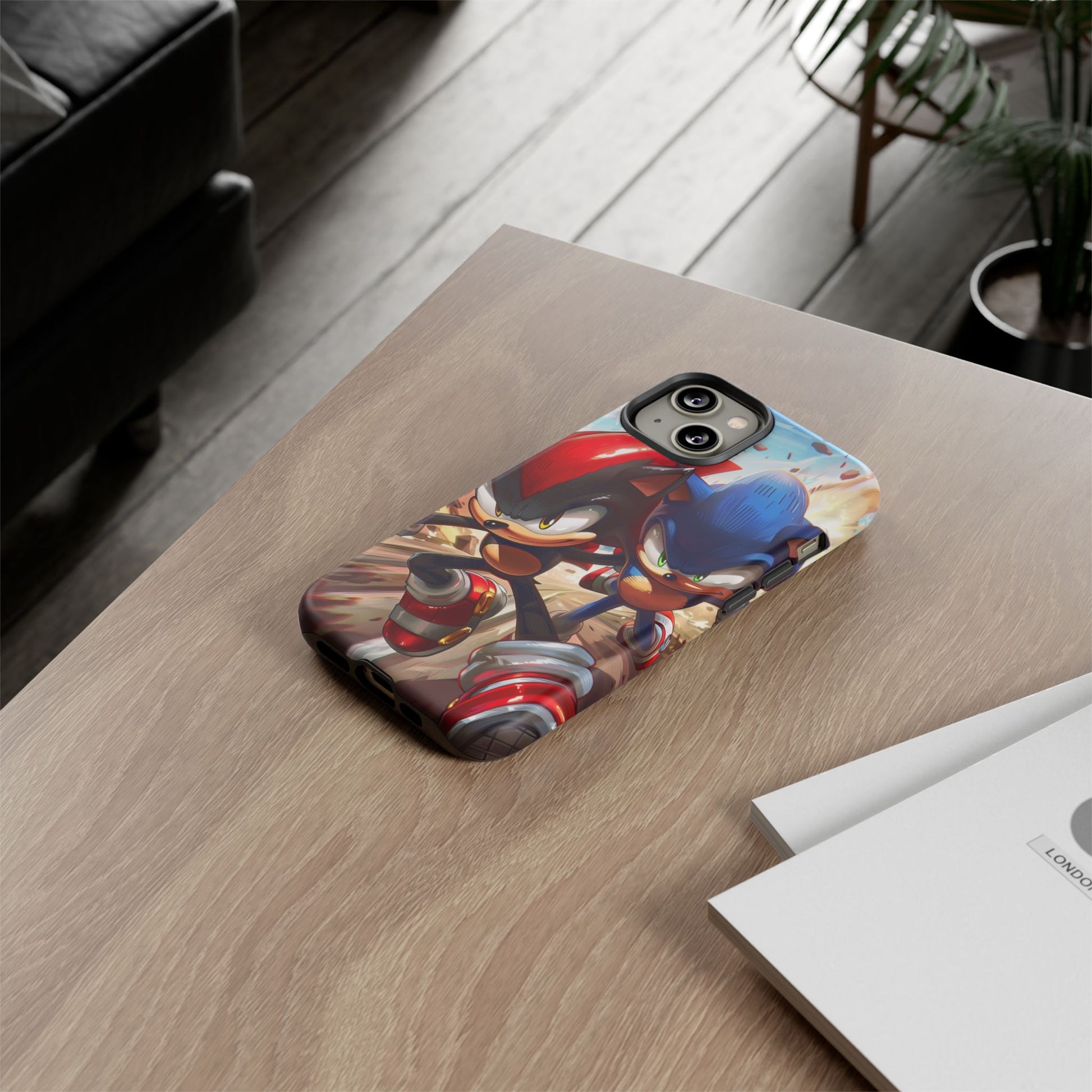 Sonic and Shadow Phone Case, Sonic and Shadow, Tough Android Case, Fun Video Game Phone Case, Retro Game Case, SEGA Video Game Android Case
