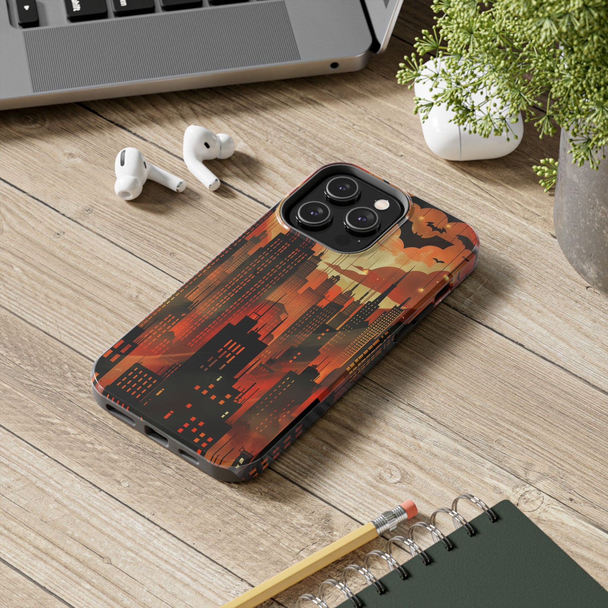 Batman Inspired Phone Case - Gotham Art Deco Style - Comic Book Hero Phone Cover - Unique Superhero Accessory