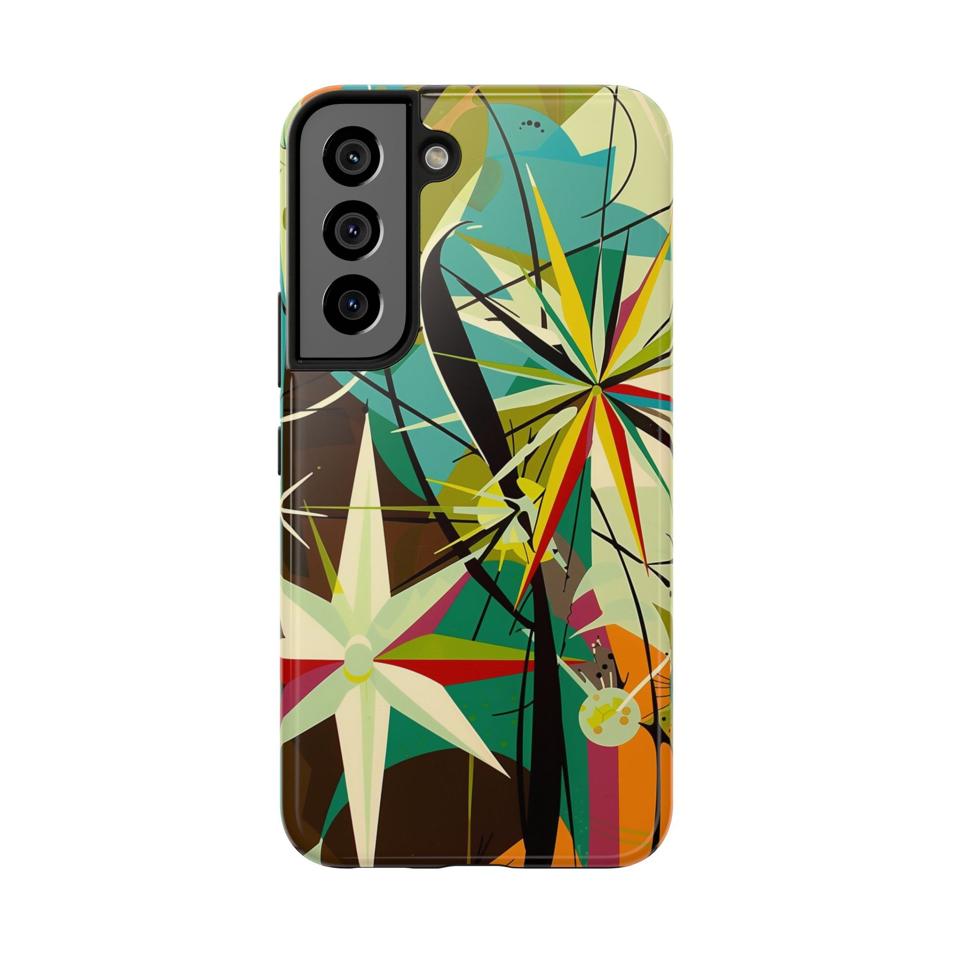 Mid Century Modern Star Design Phone Case, Earth Tone Colors, Retro Style Smartphone Cover, Vintage Phone Case, iPhone 14 Case, Apple iPhone