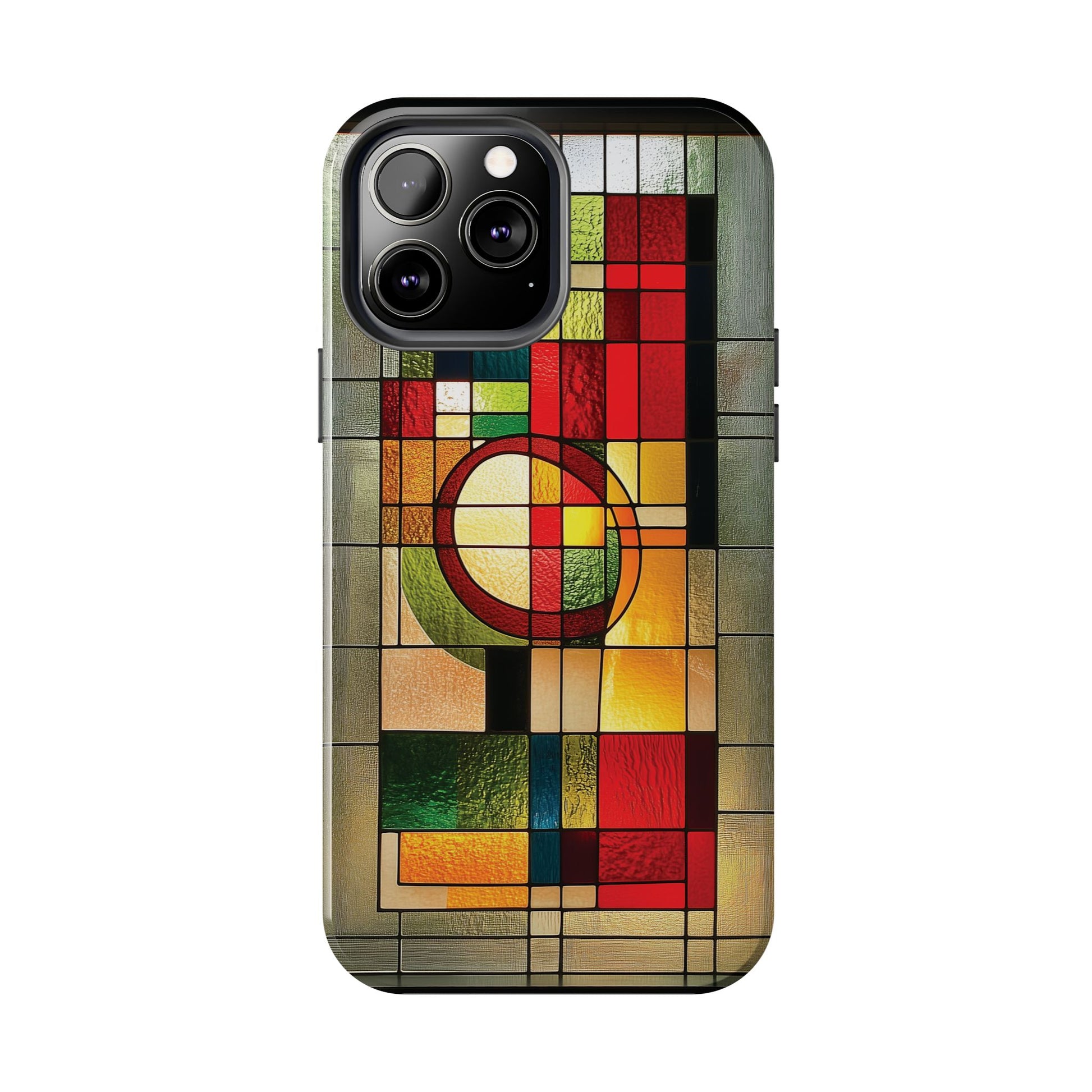 Realistic Stained Glass Phone Case Artistic iPhone Case Architectural Design, Art Deco iphone Case, iPhone 15 Pro Max Samsung Galaxy S23