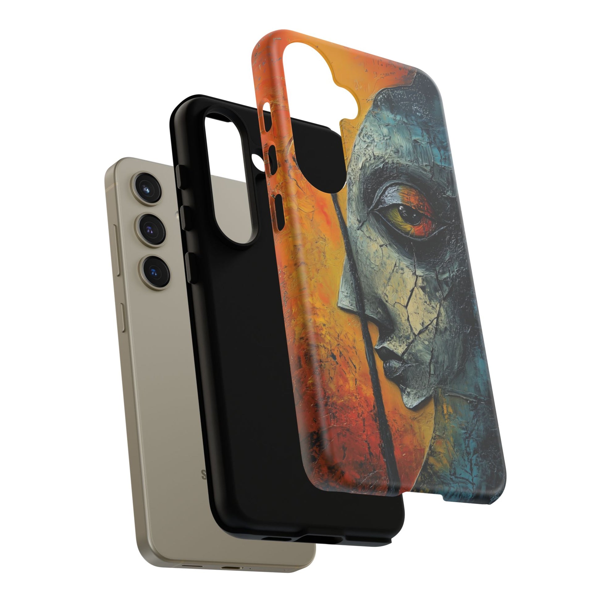 Surrealist Art Phone Case Salvador Dali Style Face Tough Case Unique Artistic 3D Textured Look Surrealism Gift Art iPhone 13 14 15 16