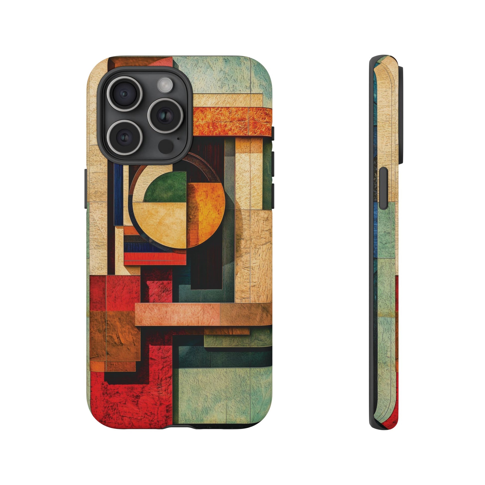 Tan Prairie Style Frank Lloyd Wright Usonian Phone Case Geometric Stained Glass Art Deco Marble Gold 13 14 15 16 iPhone Pro Max Galaxy Pixel