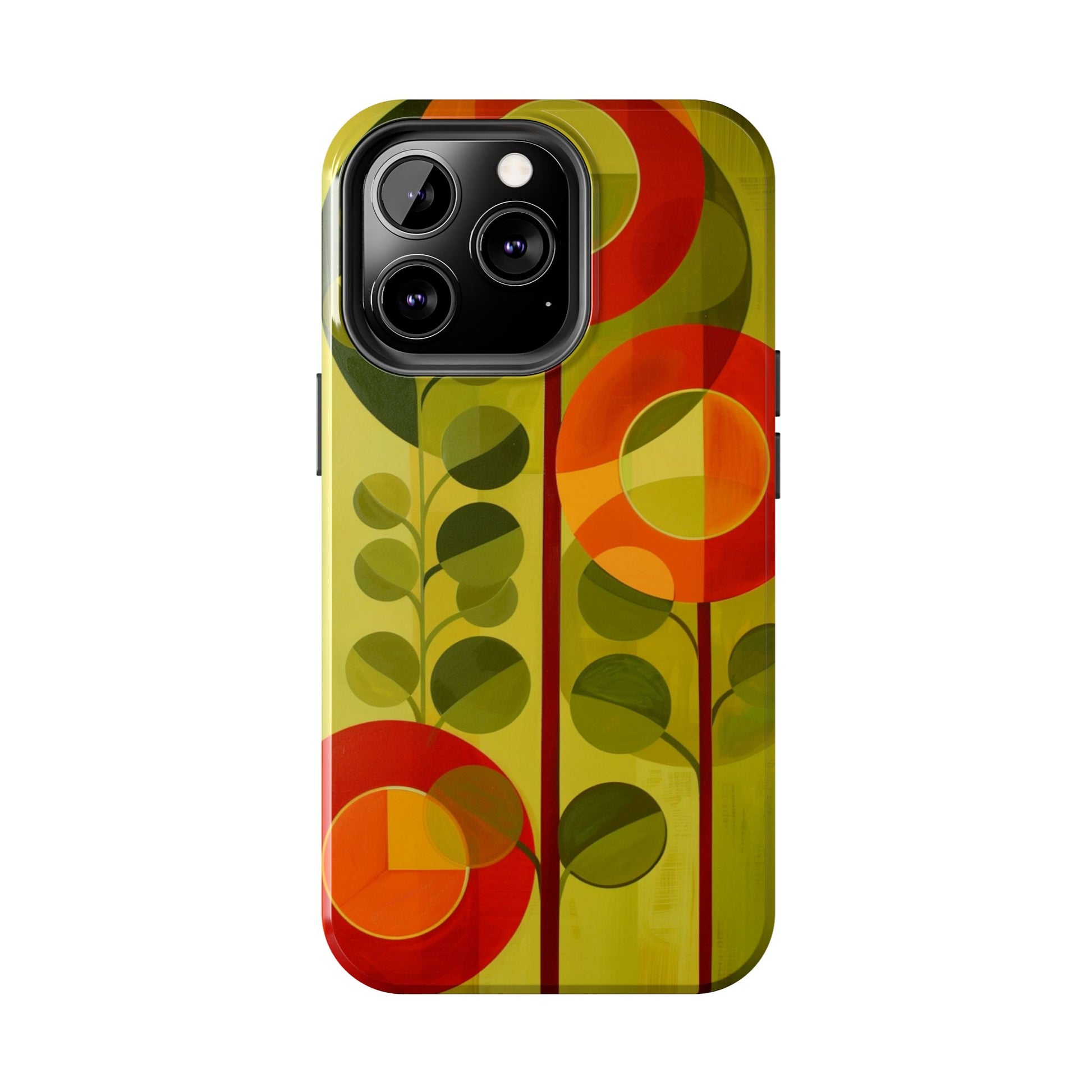 Atomic Flower Phone Case, Mid-Mod Phone Case, Artwork iPhone Case, Unique Floral Pattern Phone Case, Art Deco, Minimalist, Tough Iphone Case