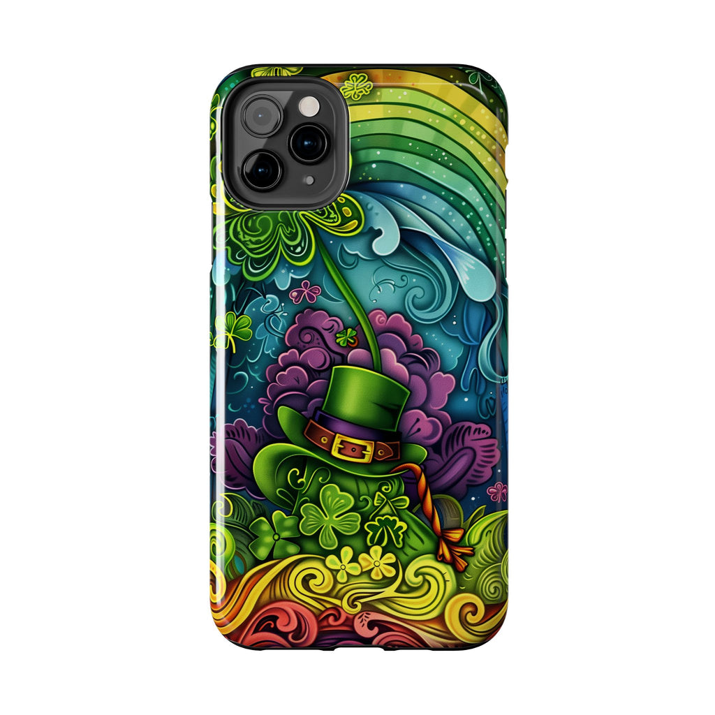 St. Patrick's Day Lucky Phone Case, Green Shamrock Protective Cover, Durable Irish Luck Phone Accessory, Holiday Gift Idea