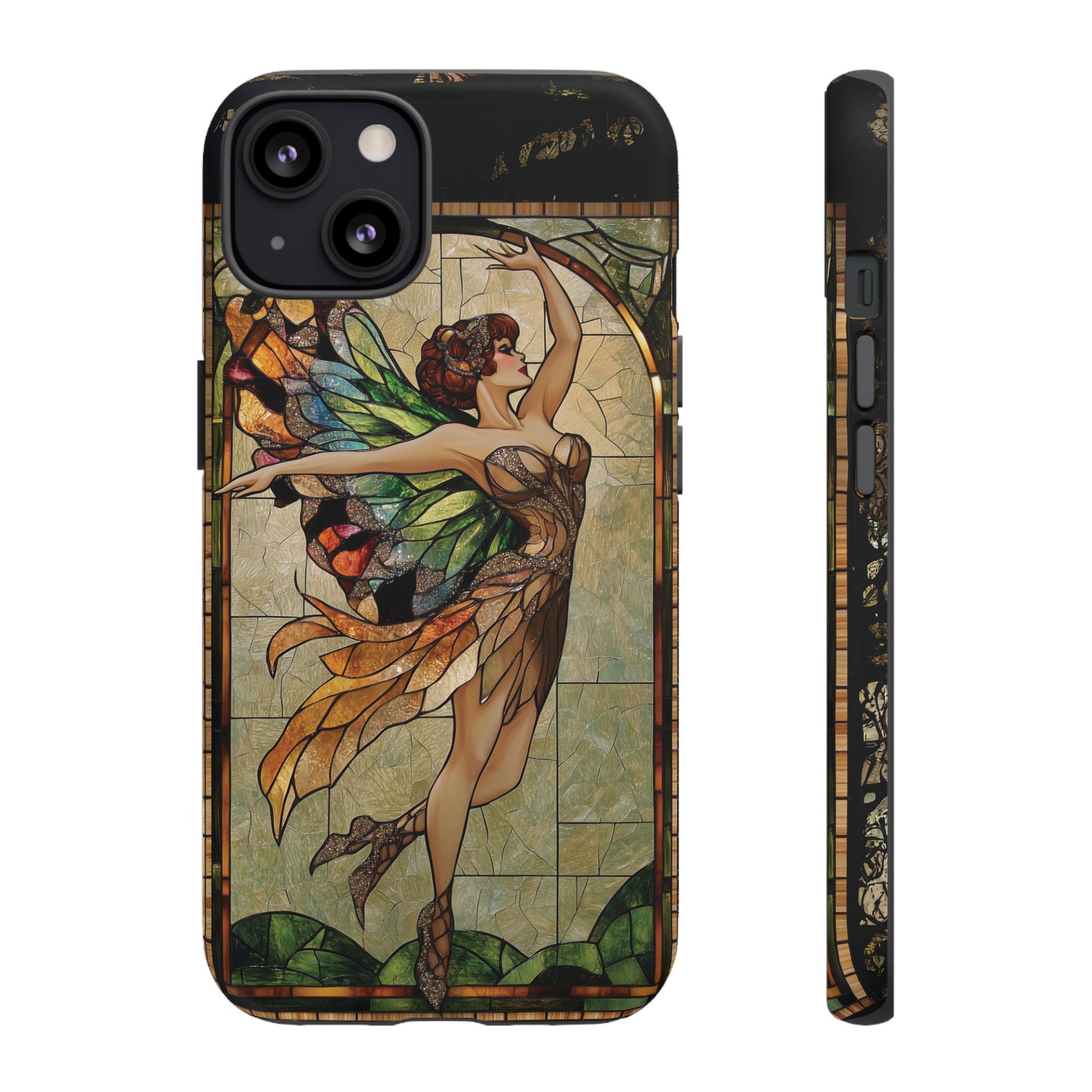 Fairy Phone Case Art Deco Woman Phone Case 1920s Art Nouveau Design in Stained Glass Alphonse Mucha Style Gatsby Style Poster