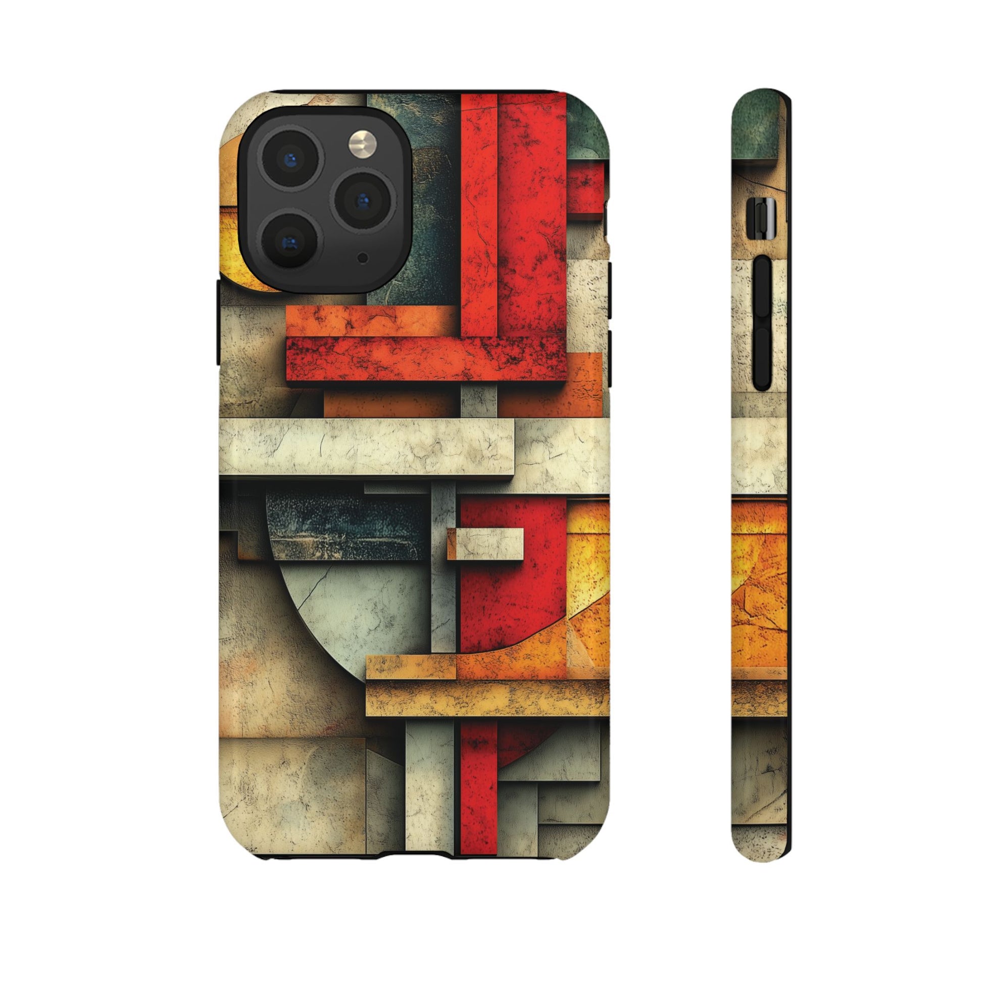 Red Prairie Style Frank Lloyd Wright Usonian Phone Case Geometric Stained Glass Art Deco Marble Gold 13 14 15 16 iPhone Pro Max Galaxy Pixel