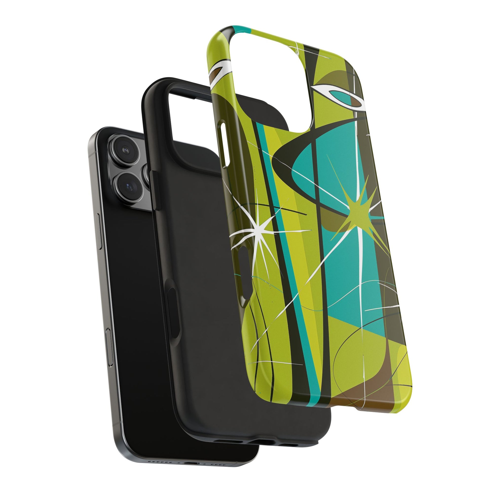 Mid Century Modern Star Design Phone Case, Earth Tone Colors, Retro Style Smartphone Cover, Vintage Phone Case, iPhone 14 Case, Apple iPhone