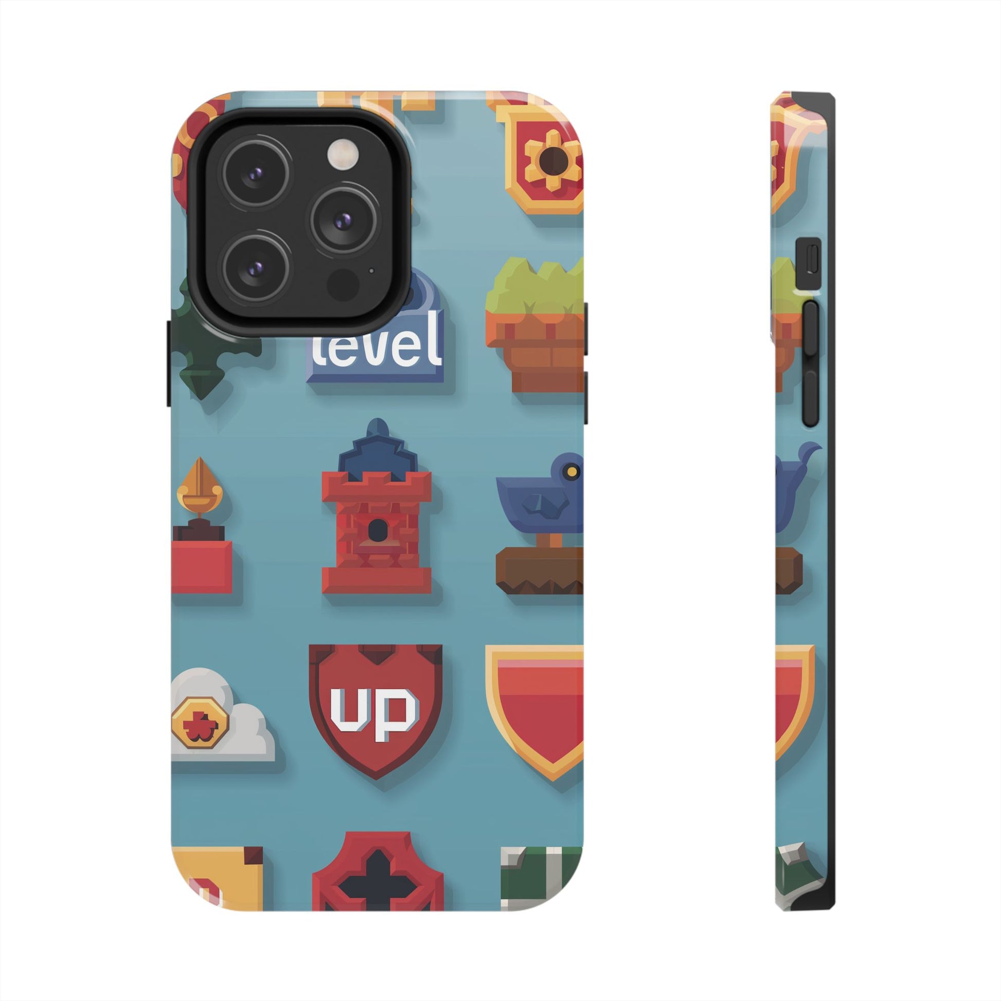 Pixel Art Video Game Level Up Phone Case, Retro Gaming Design, Geeky Gamer Phone Cover, Unique Video Game Art Accessories