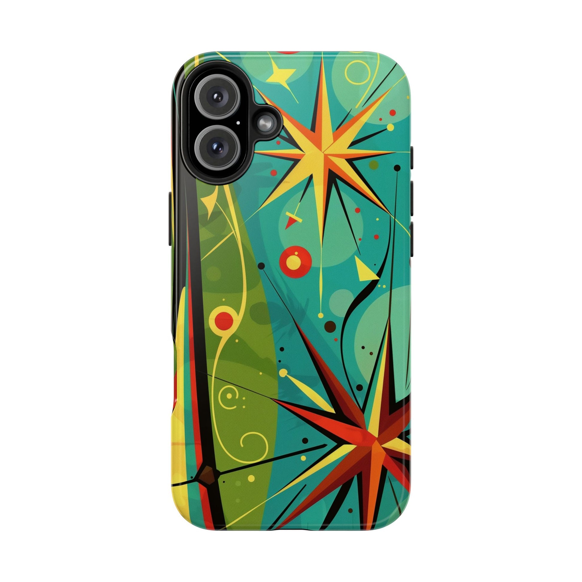 Mid Century Modern Star Design Phone Case, Earth Tone Colors, Retro Style Smartphone Cover, Vintage Phone Case, iPhone 14 Case, Apple iPhone