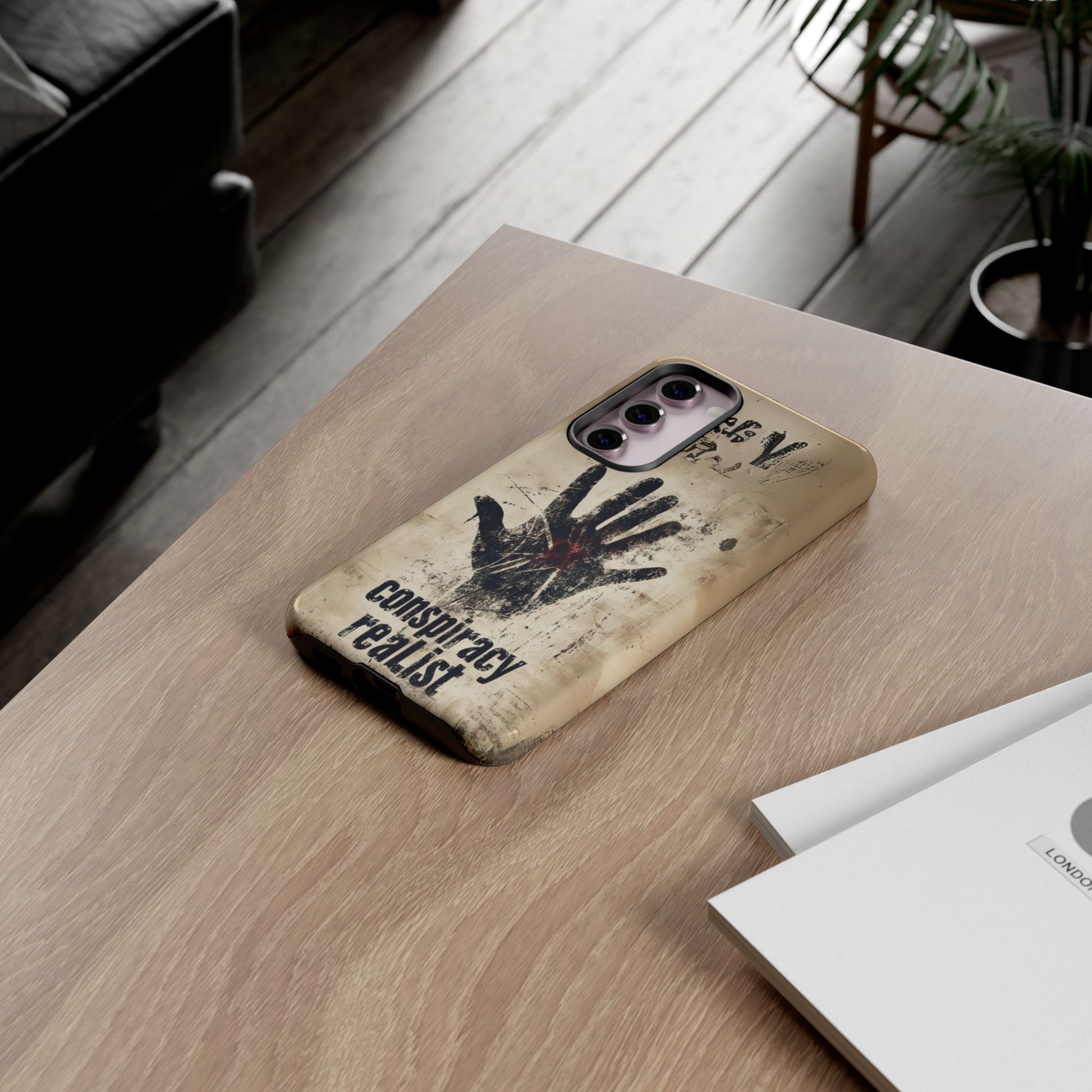 Conspiracy Theories Paranormal Mystery UFO X-Files Inspired Ghostly Hand Conspiracy Realist Cryptid iPhone 13 14 15 16 Pro Max Galaxy Pixel