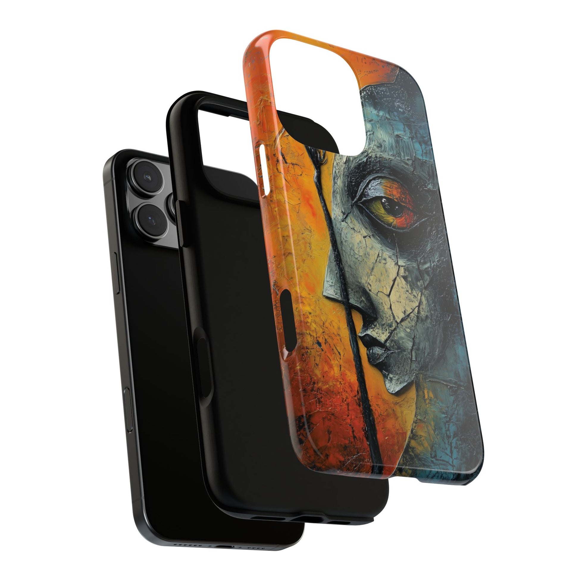 Surrealist Art Phone Case Salvador Dali Style Face Tough Case Unique Artistic 3D Textured Look Surrealism Gift Art iPhone 13 14 15 16