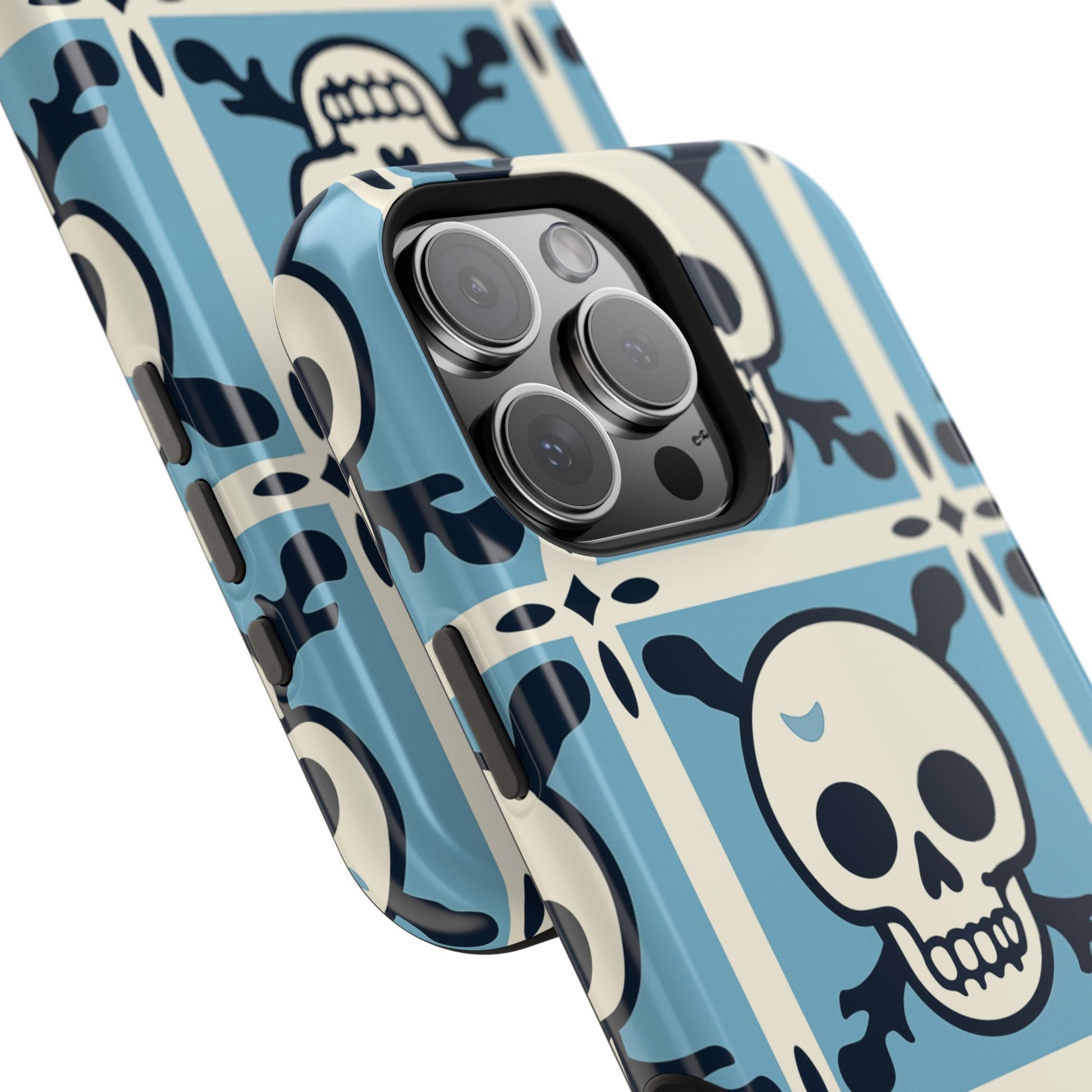 Cute Skull Phone Case Sugar Skull Ghingham Impact-Resistant Cover Goth Skull, Halloween Gift iphone 13 14 15 16 Pro Max