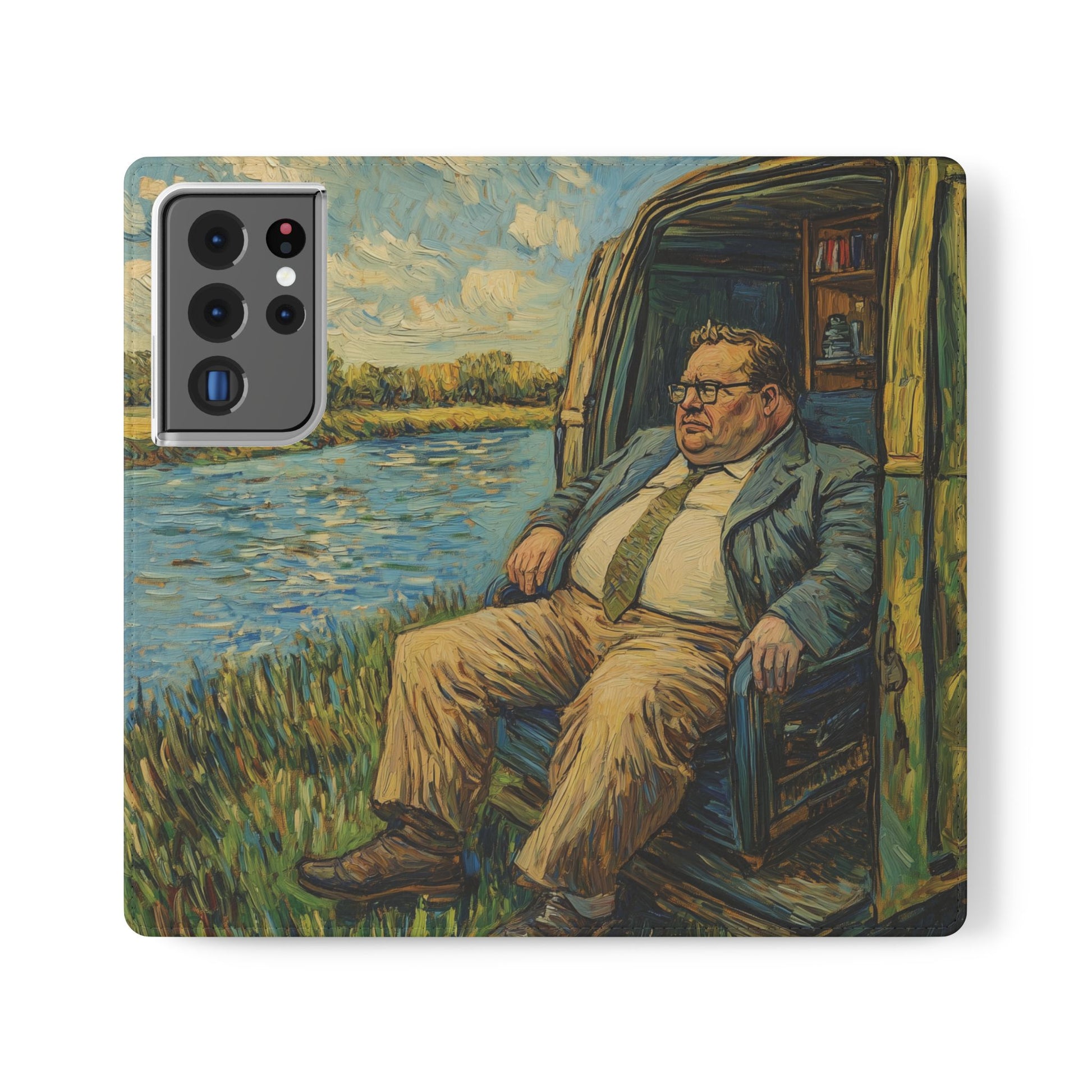Flip Phone Case Painting A Van Gogh Down by the River iPhone 16 Pro Max  Galaxy