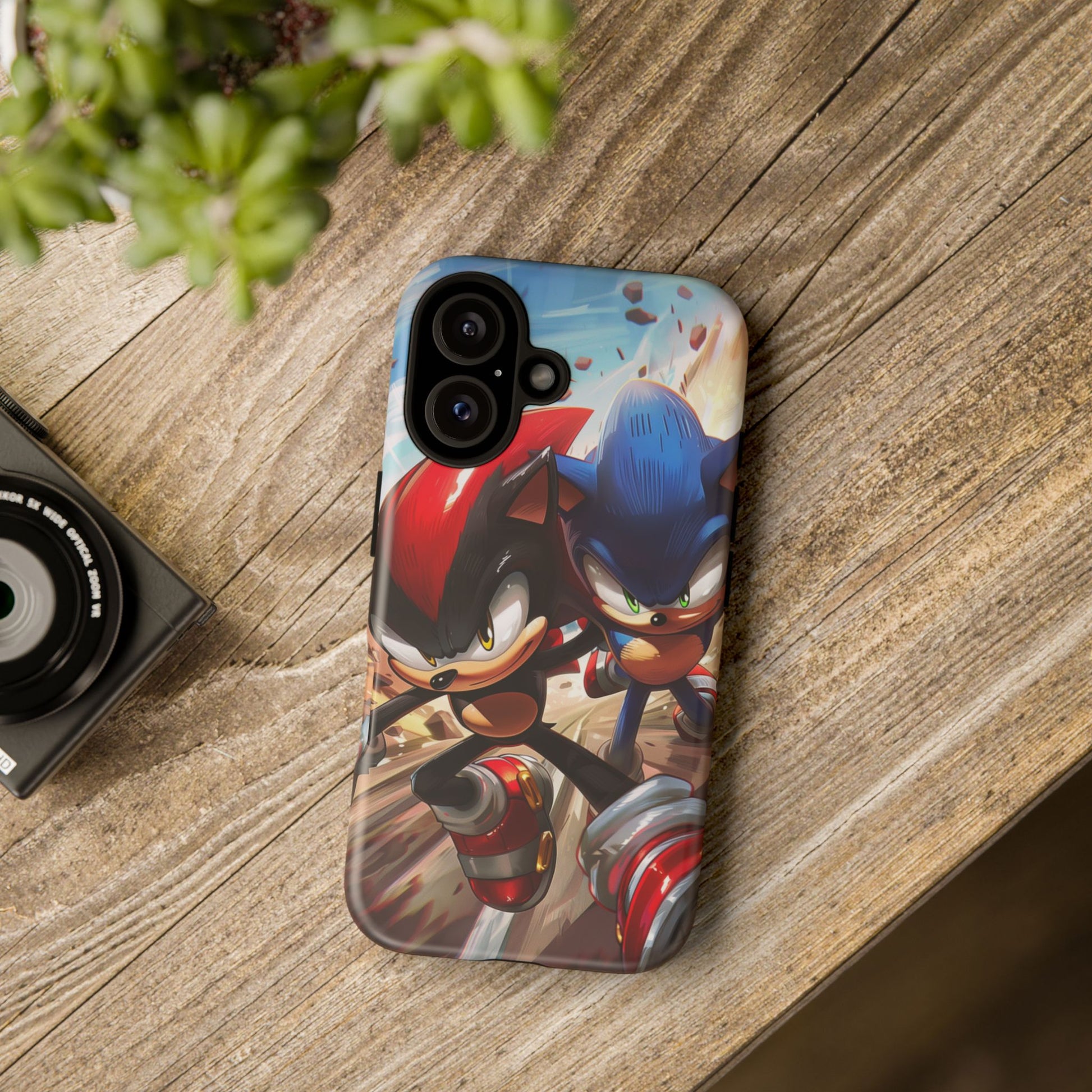Sonic and Shadow Phone Case, Sonic and Shadow, Tough Android Case, Fun Video Game Phone Case, Retro Game Case, SEGA Video Game Android Case