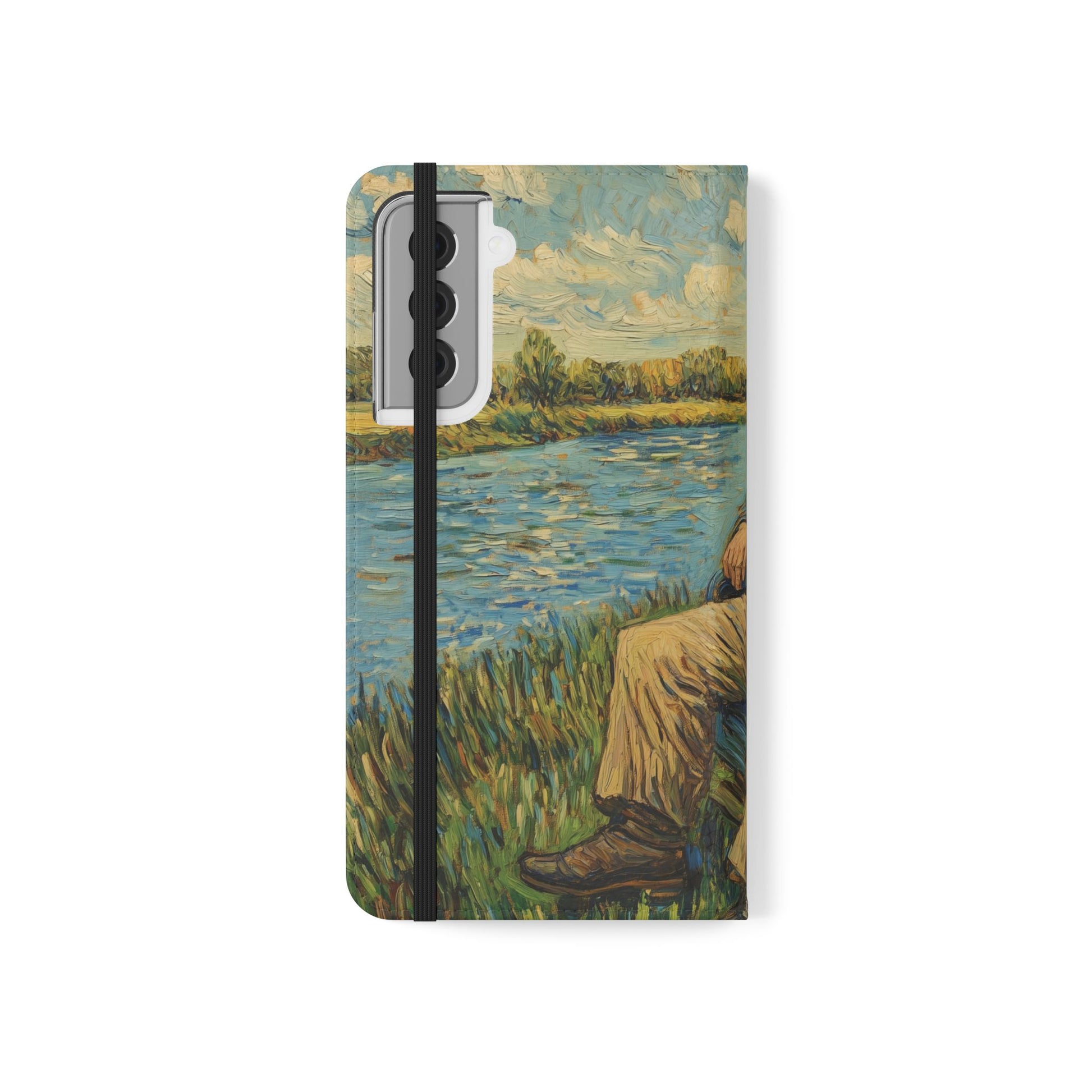 Flip Phone Case Painting A Van Gogh Down by the River iPhone 16 Pro Max  Galaxy
