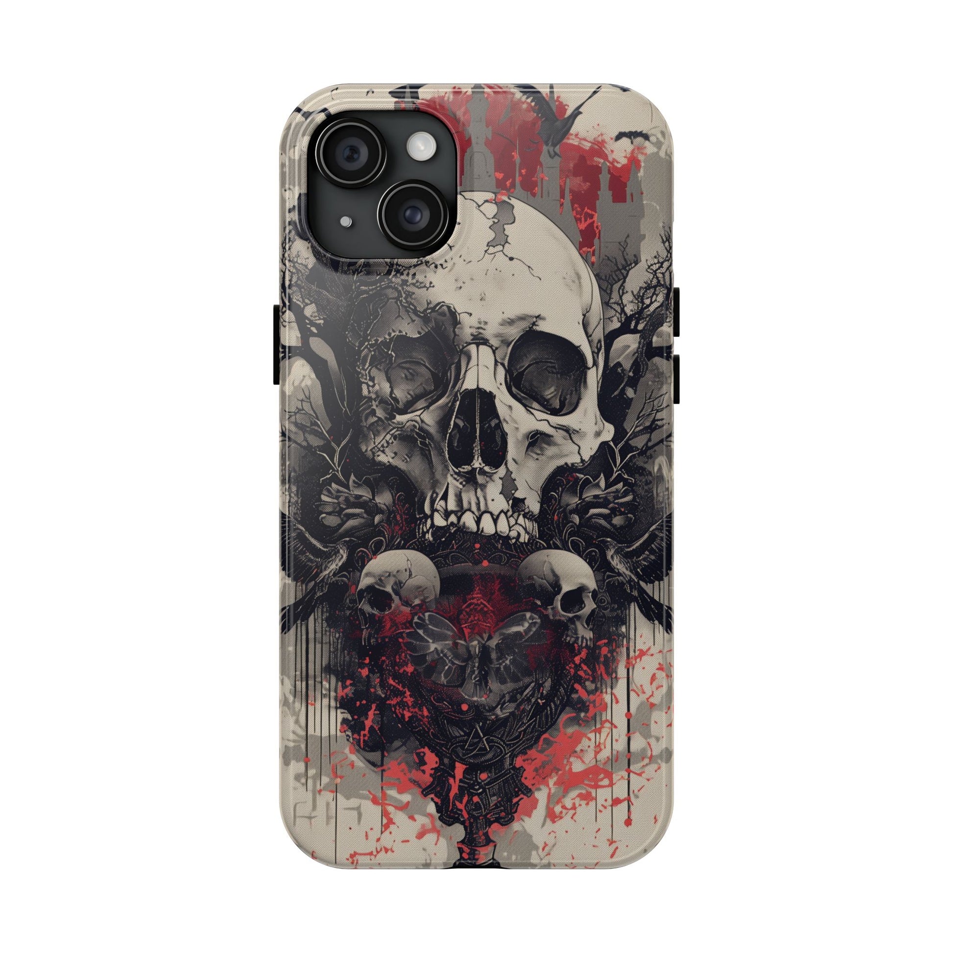 Gothic Art Phone Case Skulls and Crows, Moth Phone Case, Moon and Tarot Phone Case, Halloween Spooky Season, Dark Academia iPhone 15 Pro Max