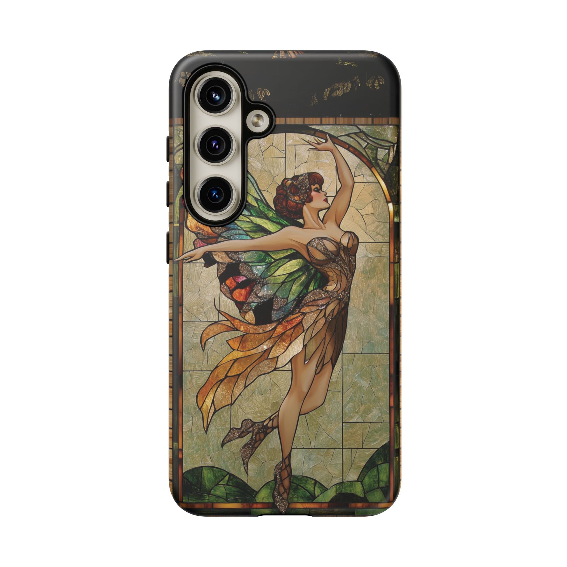 Fairy Phone Case Art Deco Woman Phone Case 1920s Art Nouveau Design in Stained Glass Alphonse Mucha Style Gatsby Style Poster