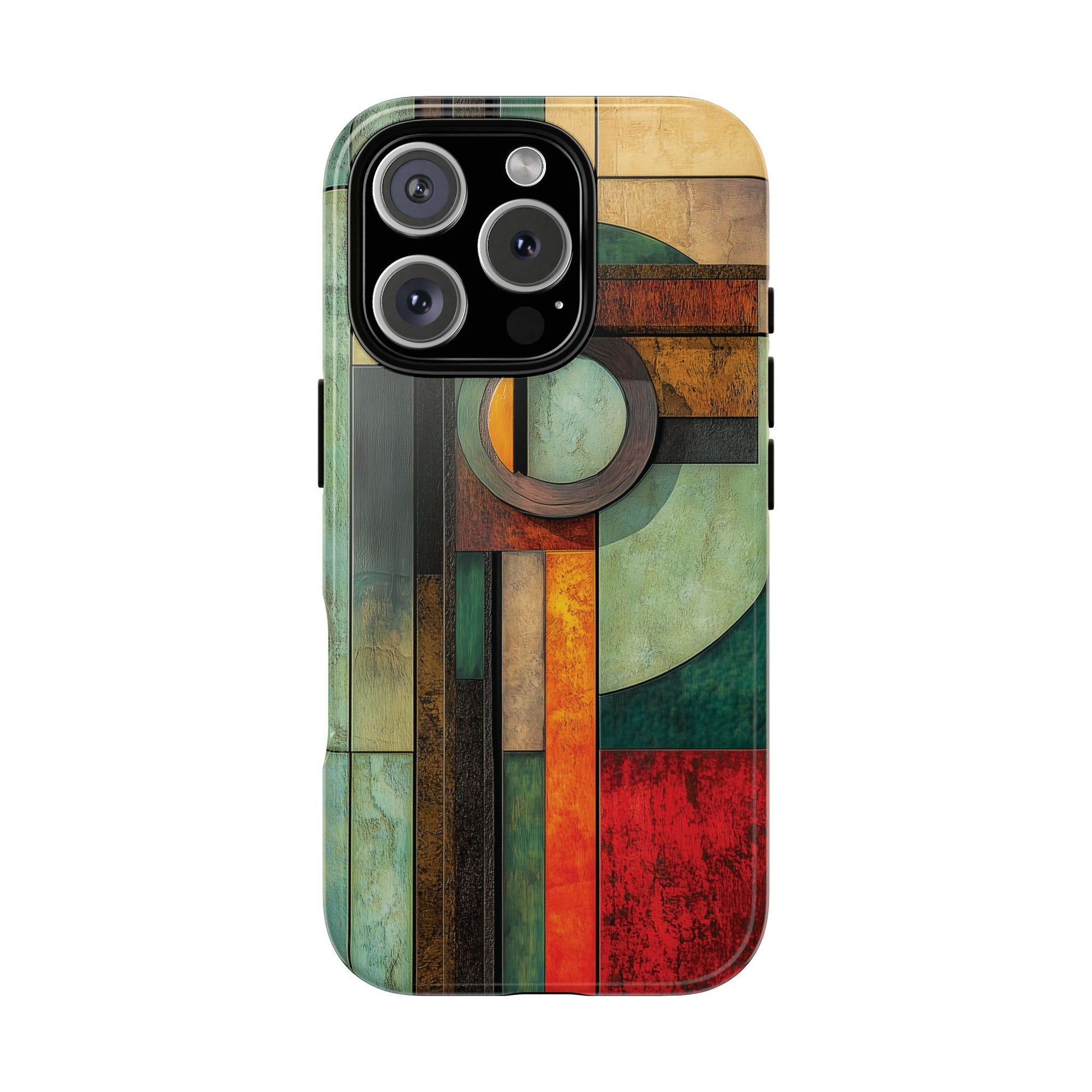 Natural Prairie Style Frank Lloyd Wright Usonian Phone Case Geometric  Art Deco Marble Gold 13 14 15 16 iPhone Pro Max Galaxy Pixel