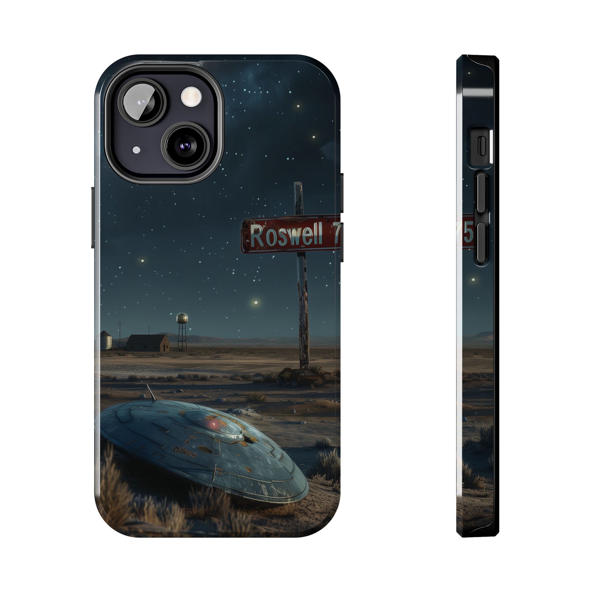UFO Crash Roswell Phone Case Roswell Incident Alien Invasion Extraterrestrial Area 51 Alien Autopsy Cryptozoology 13 14 15 iPhone Pro Max
