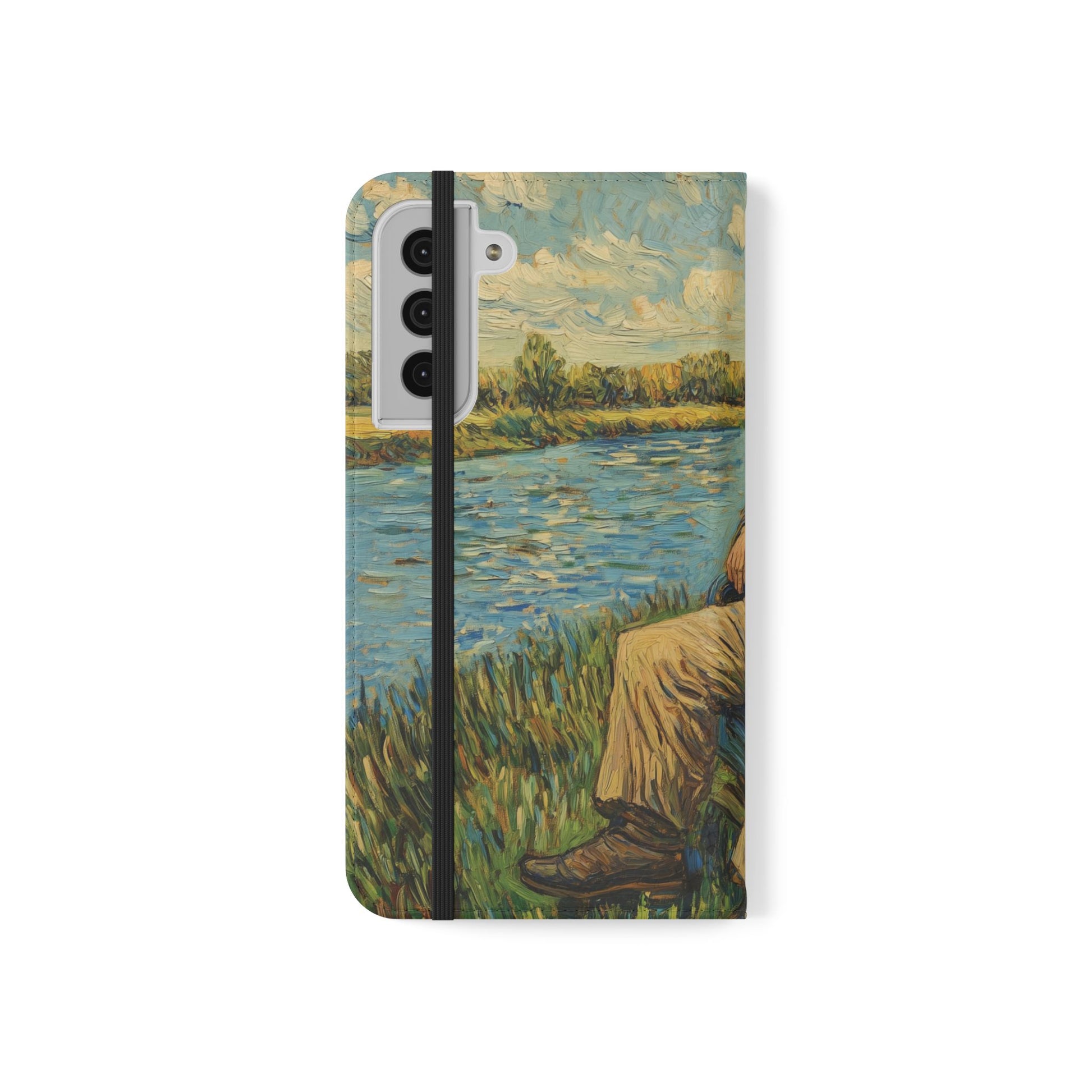 Flip Phone Case Painting A Van Gogh Down by the River iPhone 16 Pro Max  Galaxy