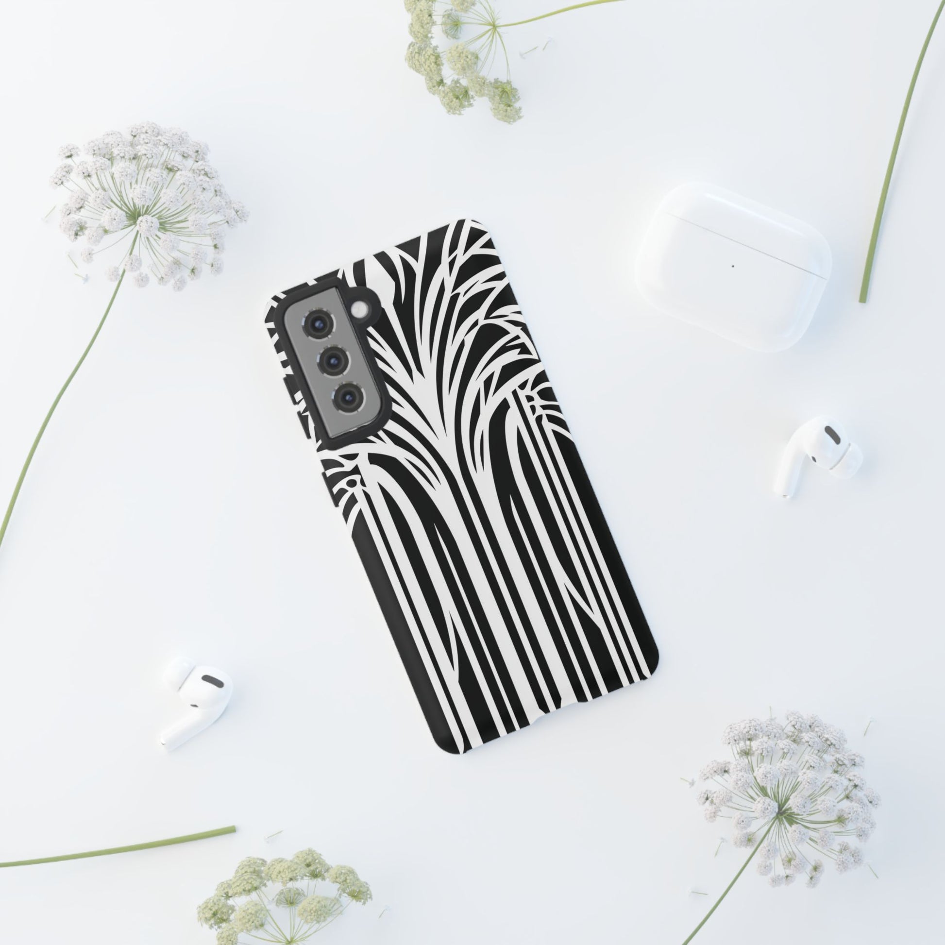 Blank White Art Deco Palm Tree Phone Case Design Lempicka Frank Lloyd Wright Prairie Style Stylish iphone 13 14 15 16 Pro Max Plus Galaxy