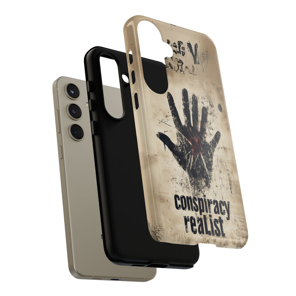 Conspiracy Theories Paranormal Mystery UFO X-Files Inspired Ghostly Hand Conspiracy Realist Cryptid iPhone 13 14 15 16 Pro Max Galaxy Pixel