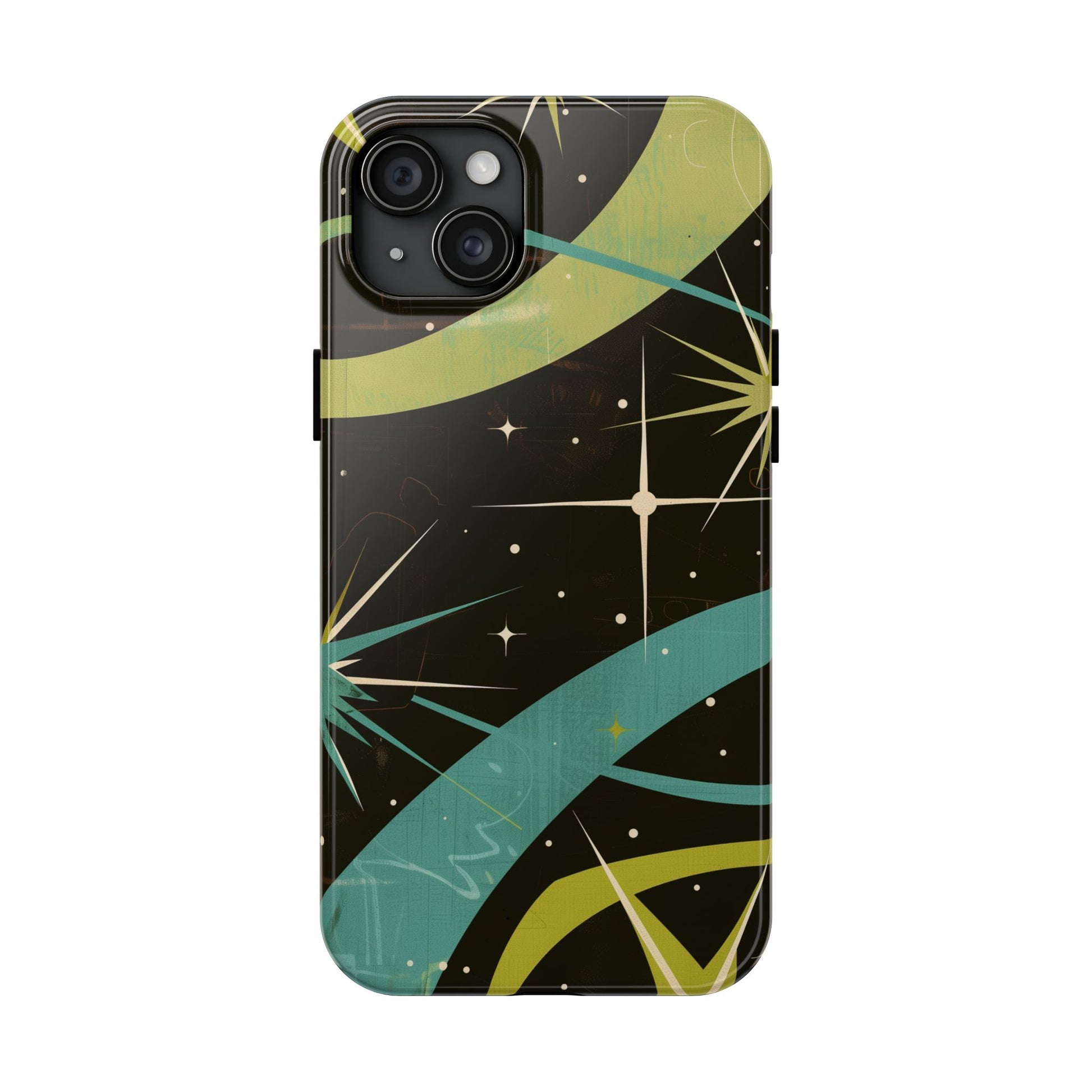 Mid Century Modern Star Design Phone Case, Earth Tone Colors, Retro Style Smartphone Cover, Vintage Phone Case, iPhone 14 Case, Apple iPhone