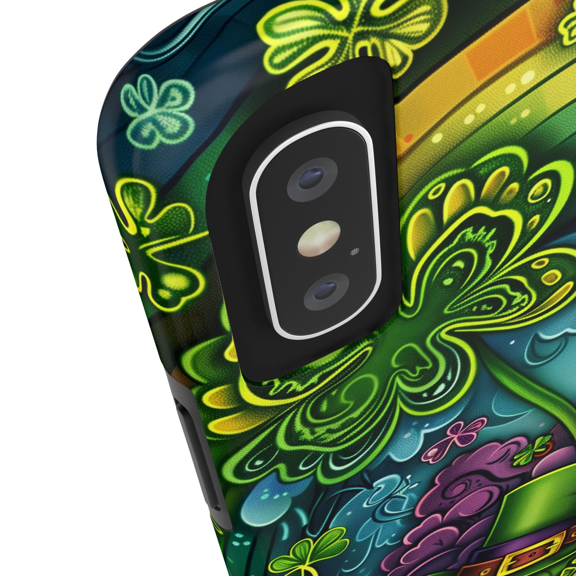 St. Patrick's Day Lucky Phone Case, Green Shamrock Protective Cover, Durable Irish Luck Phone Accessory, Holiday Gift Idea