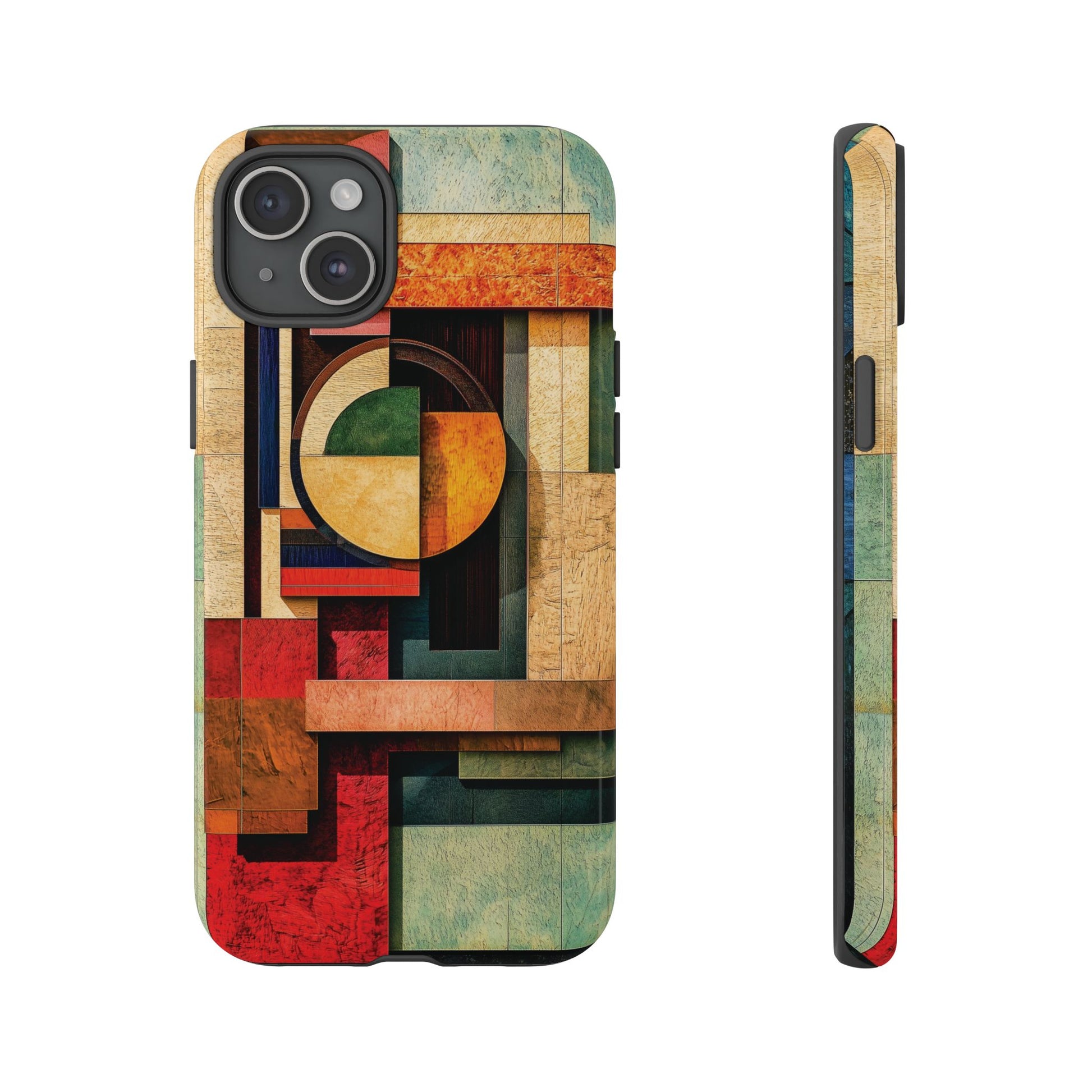 Tan Prairie Style Frank Lloyd Wright Usonian Phone Case Geometric Stained Glass Art Deco Marble Gold 13 14 15 16 iPhone Pro Max Galaxy Pixel