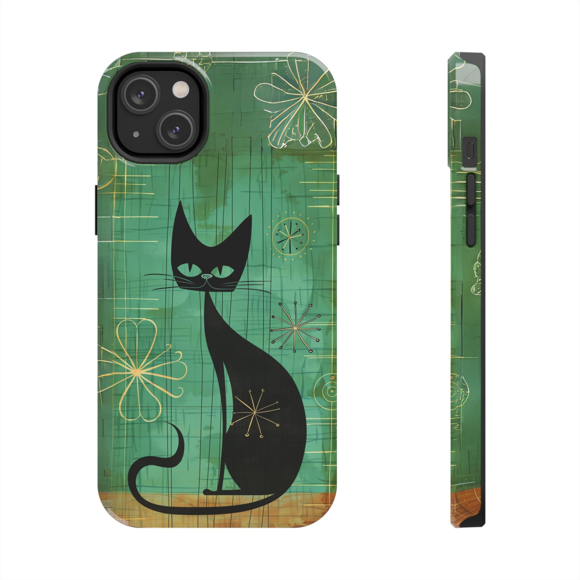 Mid-Century Modern Phone Case-Case, Mid Mod iPhone Case, Atomic Cats iPhone Case, Retro Chic Smartphone Cover, Unique Phone Case