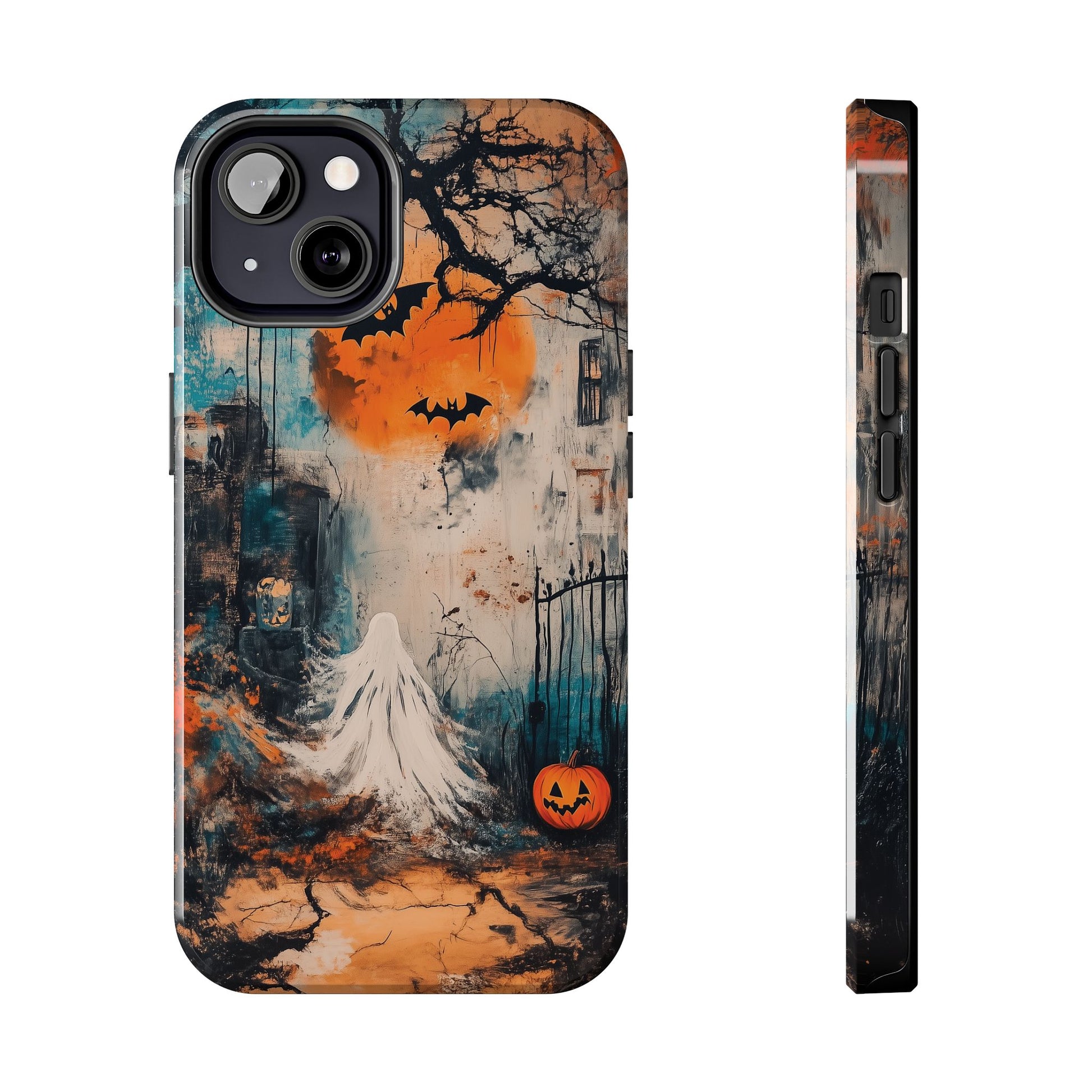 Halloween Fall Autumn Artistic Gothic Dark Academia Ghost Girl Street Art Urban Graffiti Phone Case Street iPhone 15 Pro Max Samsung Galaxy