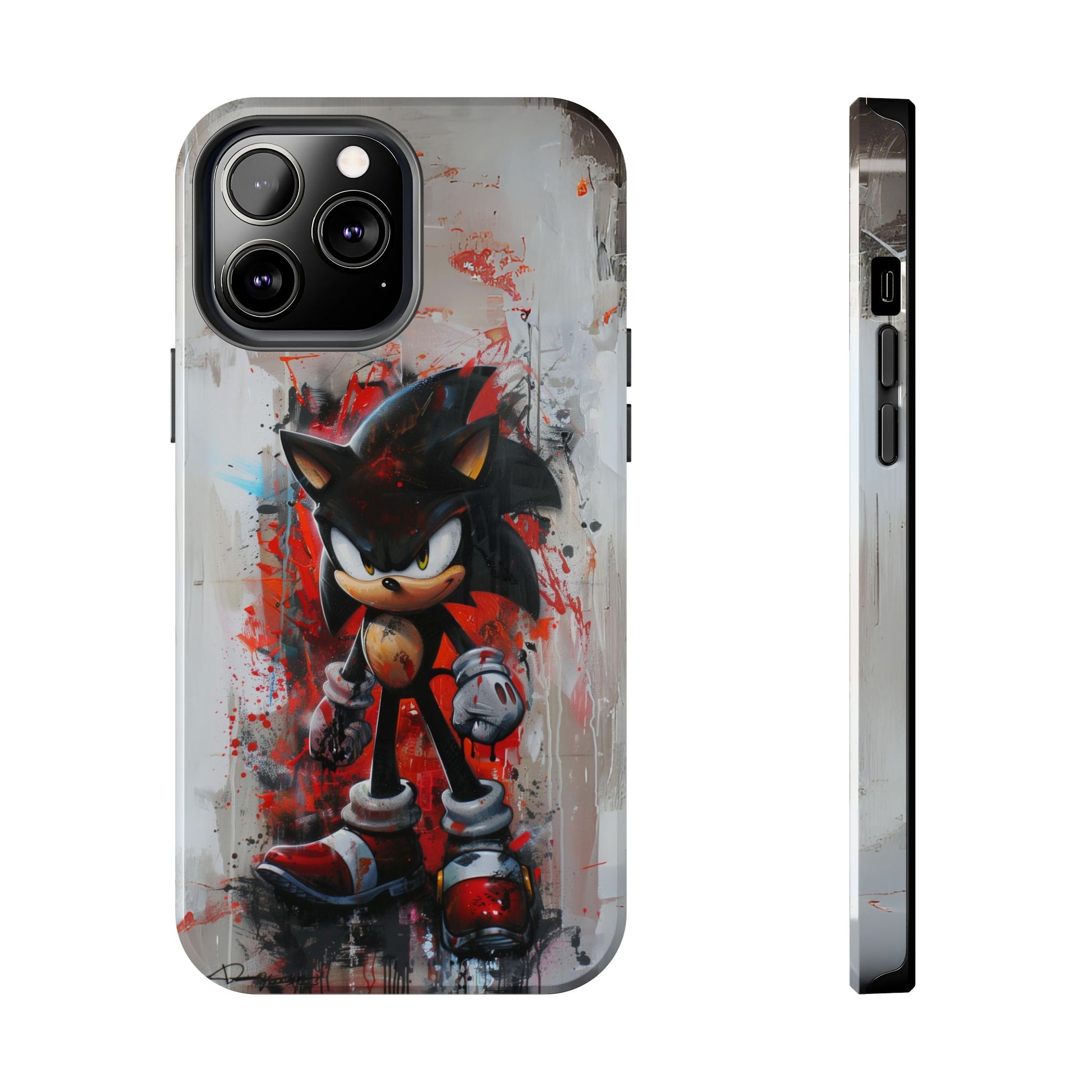 Shadow the Hedgehog Inspired Phone Case, Durable iPhone Case, Perfect Gamer Gift, SEGA, Sonic the Hedgehog, Tails, Shadow, iPhone 12