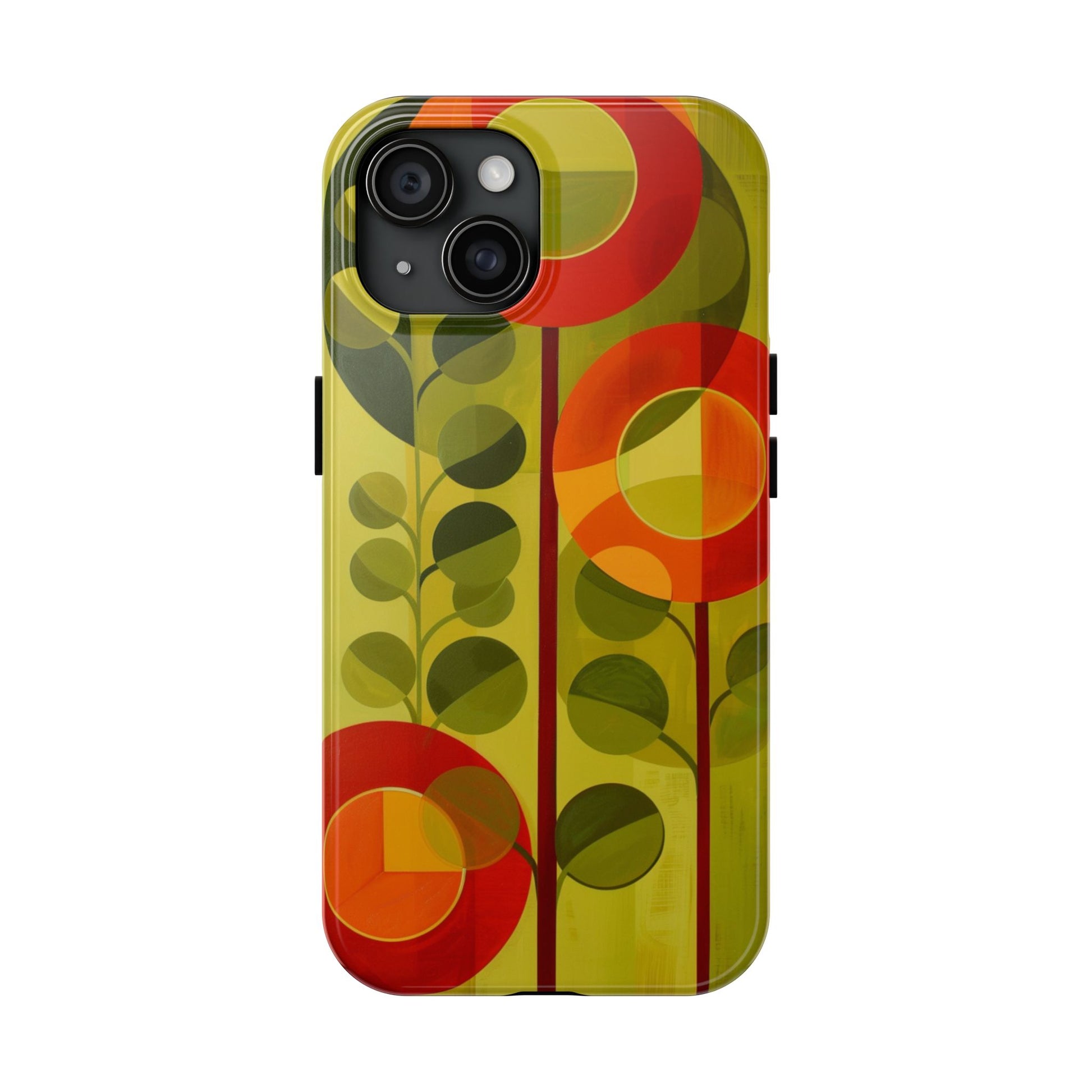Atomic Flower Phone Case, Mid-Mod Phone Case, Artwork iPhone Case, Unique Floral Pattern Phone Case, Art Deco, Minimalist, Tough Iphone Case