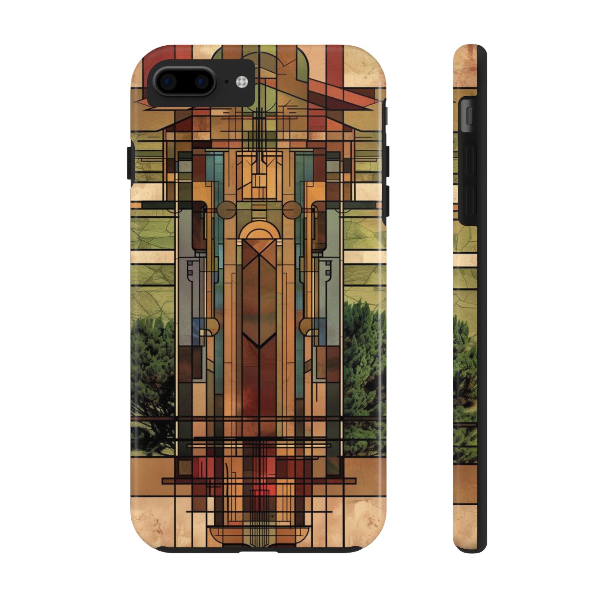 Art Deco Frank Lloyd Wright Inspired Nature Phone Case - Stylish Architectural Design iPhone tough Cover - Unique Nature-Inspired Accessory