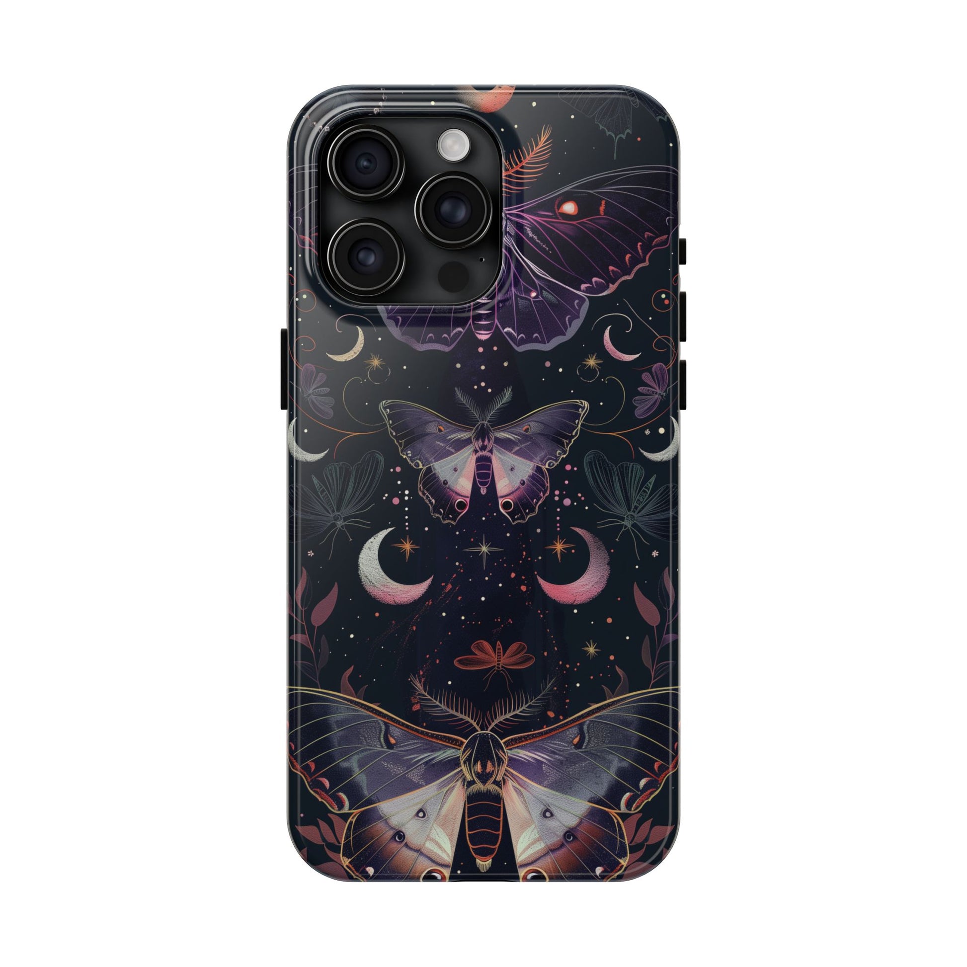 B Dark Academia Mystical Phone Case, Mystical Moth Phone Case, Vintage Magic Witchcraft iPhone Cover, Esoteric Nature Art, iPhone 15 Pro Max