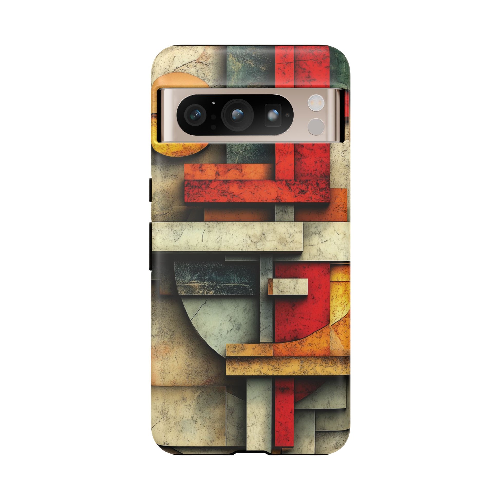 Red Prairie Style Frank Lloyd Wright Usonian Phone Case Geometric Stained Glass Art Deco Marble Gold 13 14 15 16 iPhone Pro Max Galaxy Pixel