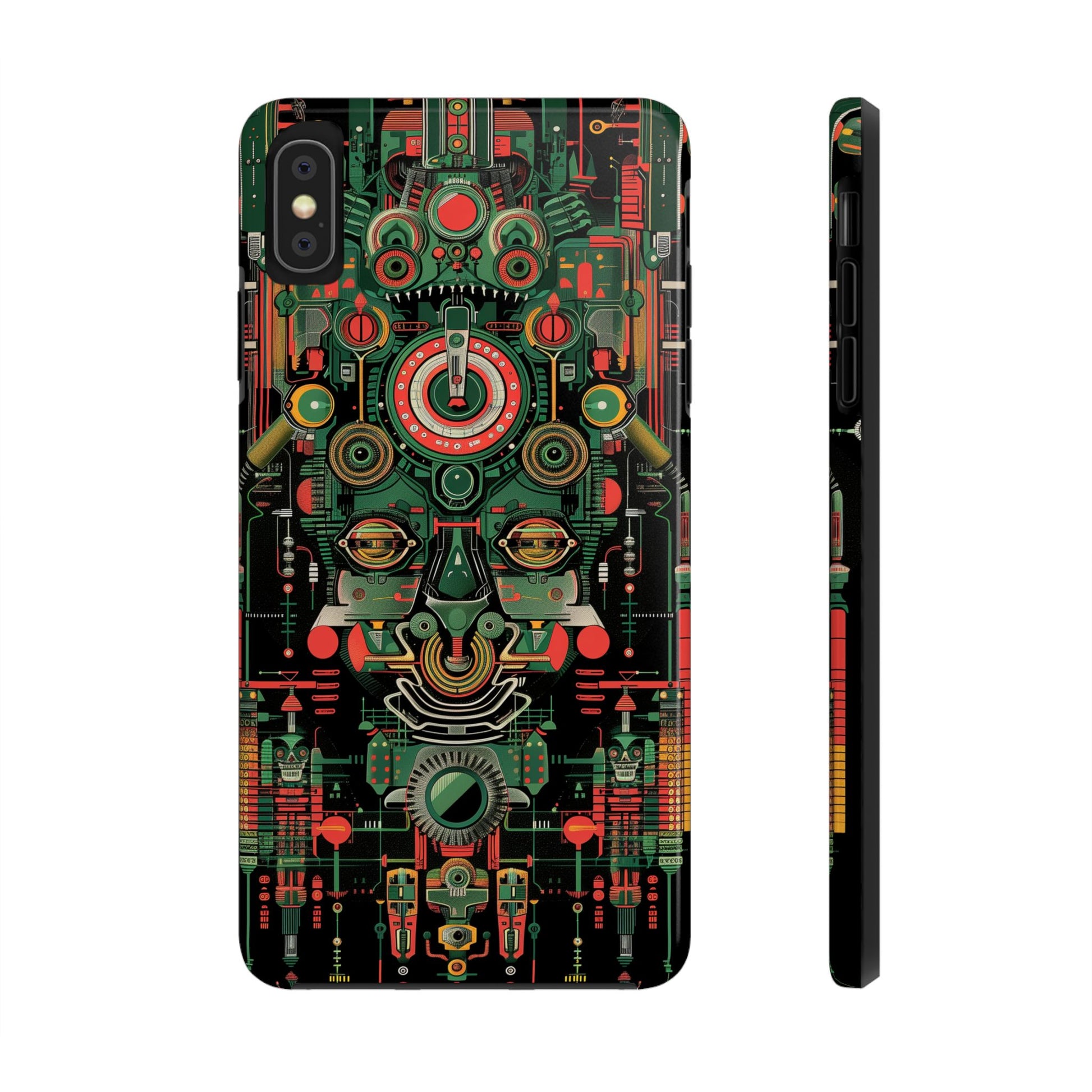 Art Deco Robot Head iPhone Case - Sci-Fi Inspired Cover - Futuristic Design - Unique Tech Accessory - Futurist Gift - Art Deco Robot