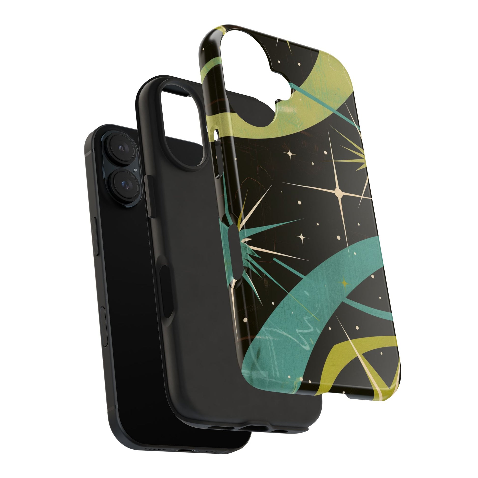 Mid Century Modern Star Design Phone Case, Earth Tone Colors, Retro Style Smartphone Cover, Vintage Phone Case, iPhone 14 Case, Apple iPhone