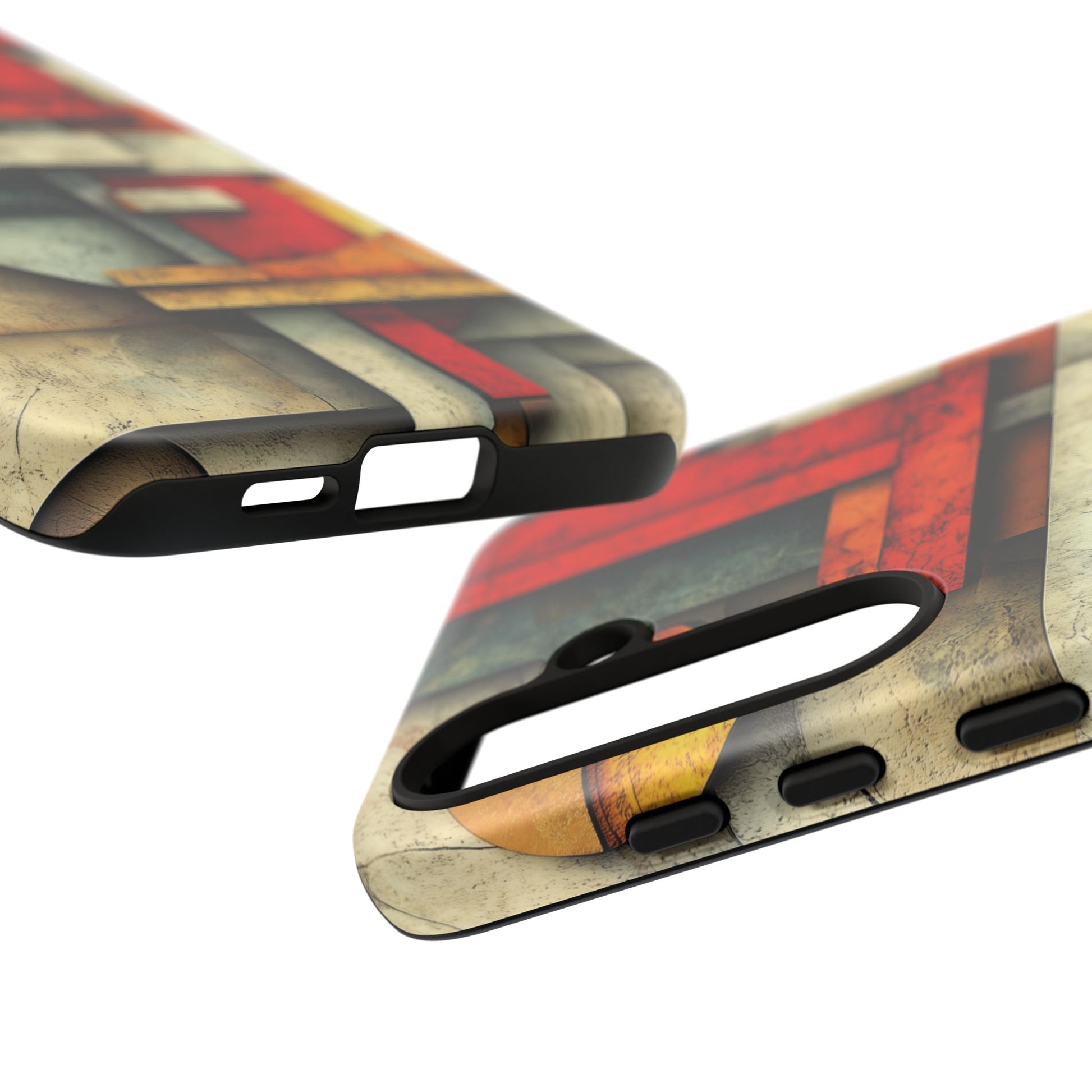Red Prairie Style Frank Lloyd Wright Usonian Phone Case Geometric Stained Glass Art Deco Marble Gold 13 14 15 16 iPhone Pro Max Galaxy Pixel