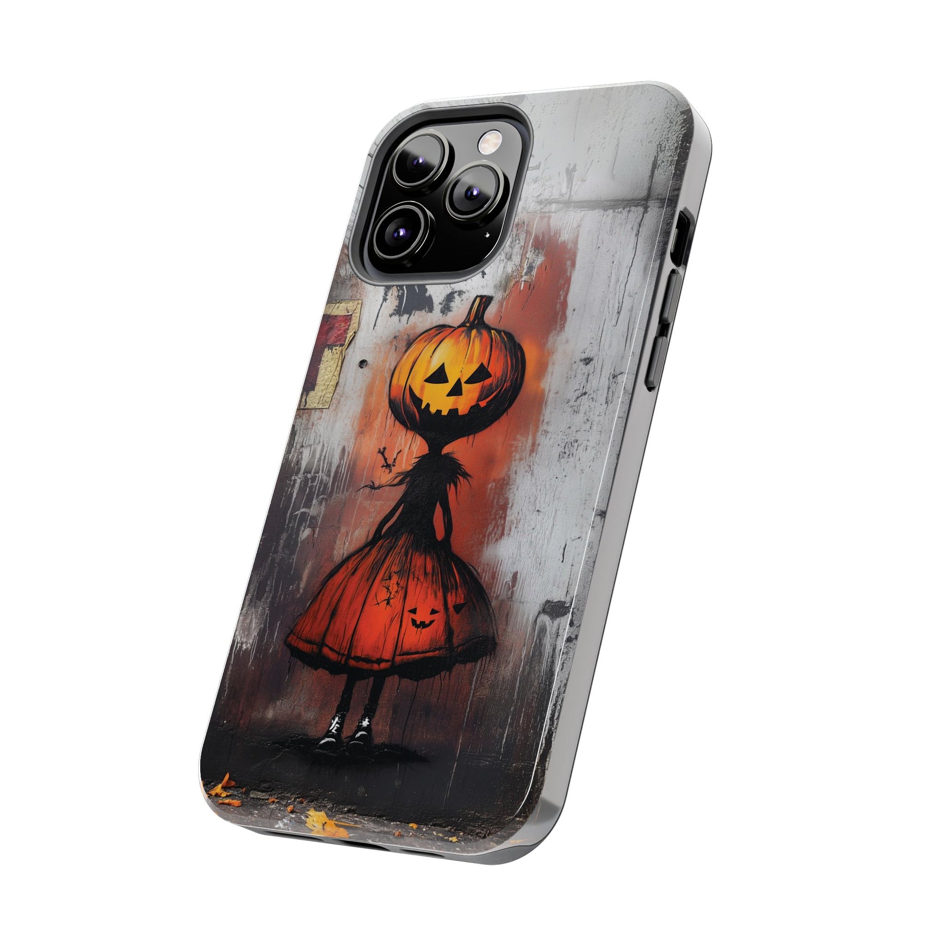 Halloween Pumpkin Wednesday Fall Artistic Gothic Dark Academia Street Art Urban Graffiti Phone Case Street iPhone 15 Pro Max Samsung Galaxy