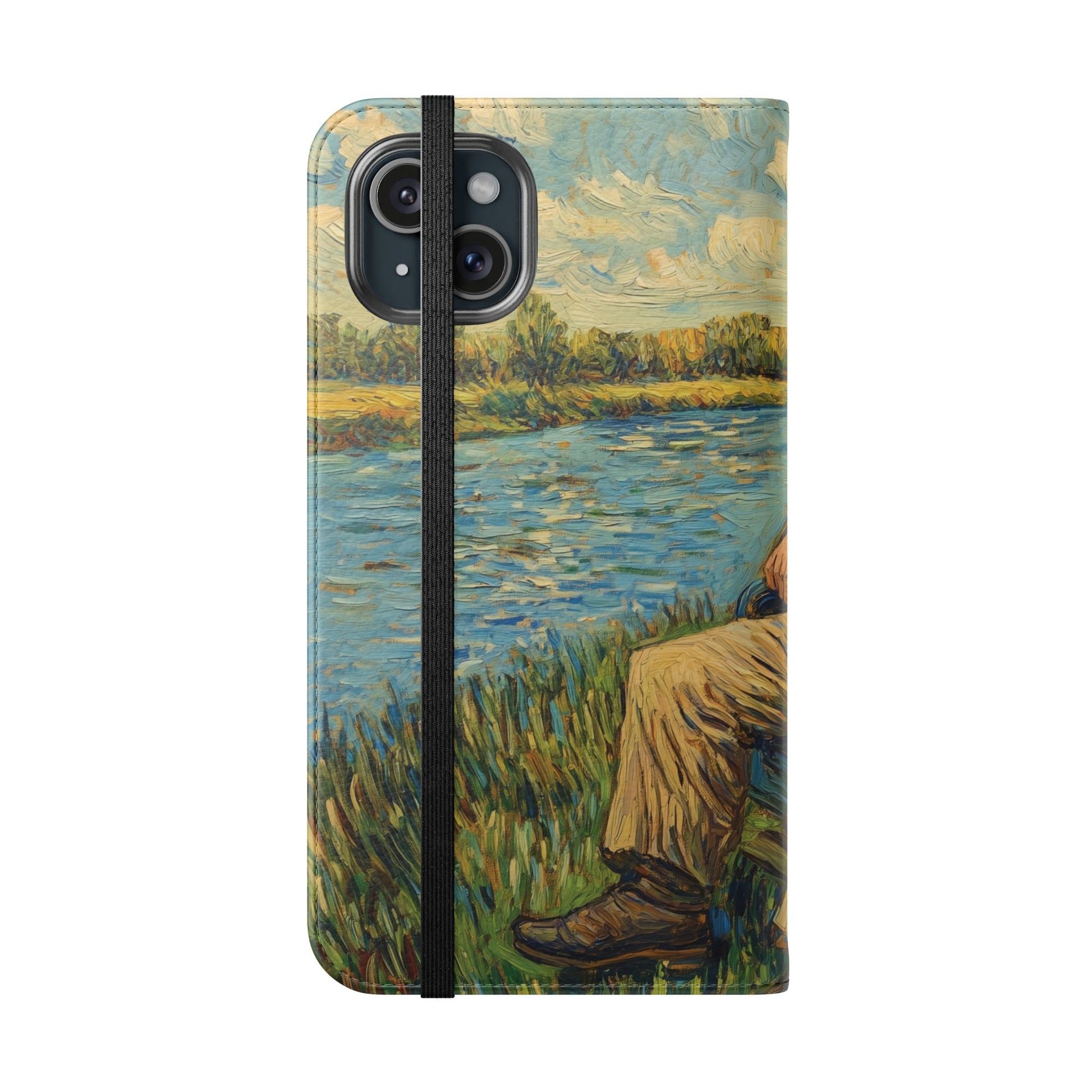 Flip Phone Case Painting A Van Gogh Down by the River iPhone 16 Pro Max  Galaxy