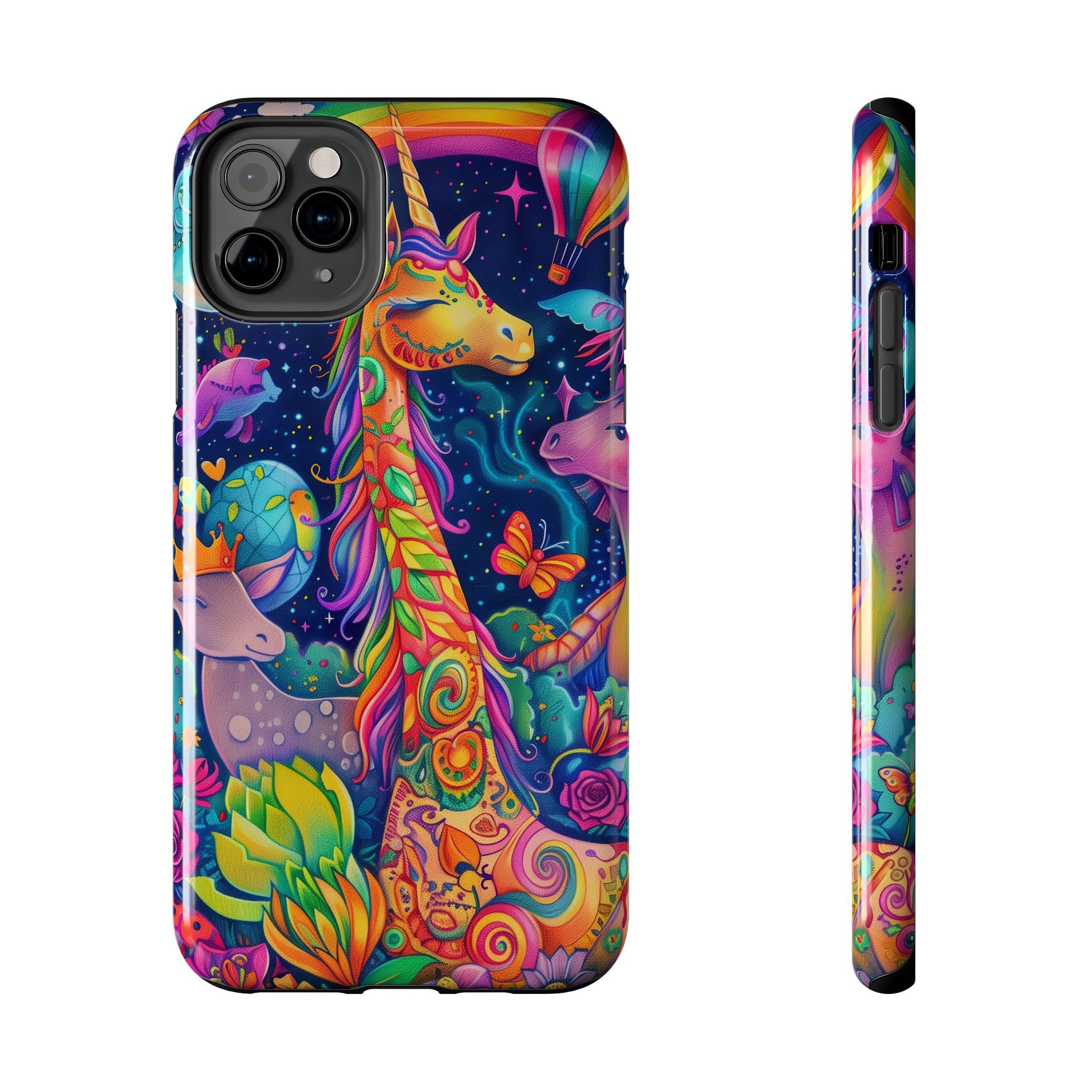 Lisa Frank Inspired Phone Case | Magical Animals & Rainbows Cover, Giraffe, Unicorn iphone case
