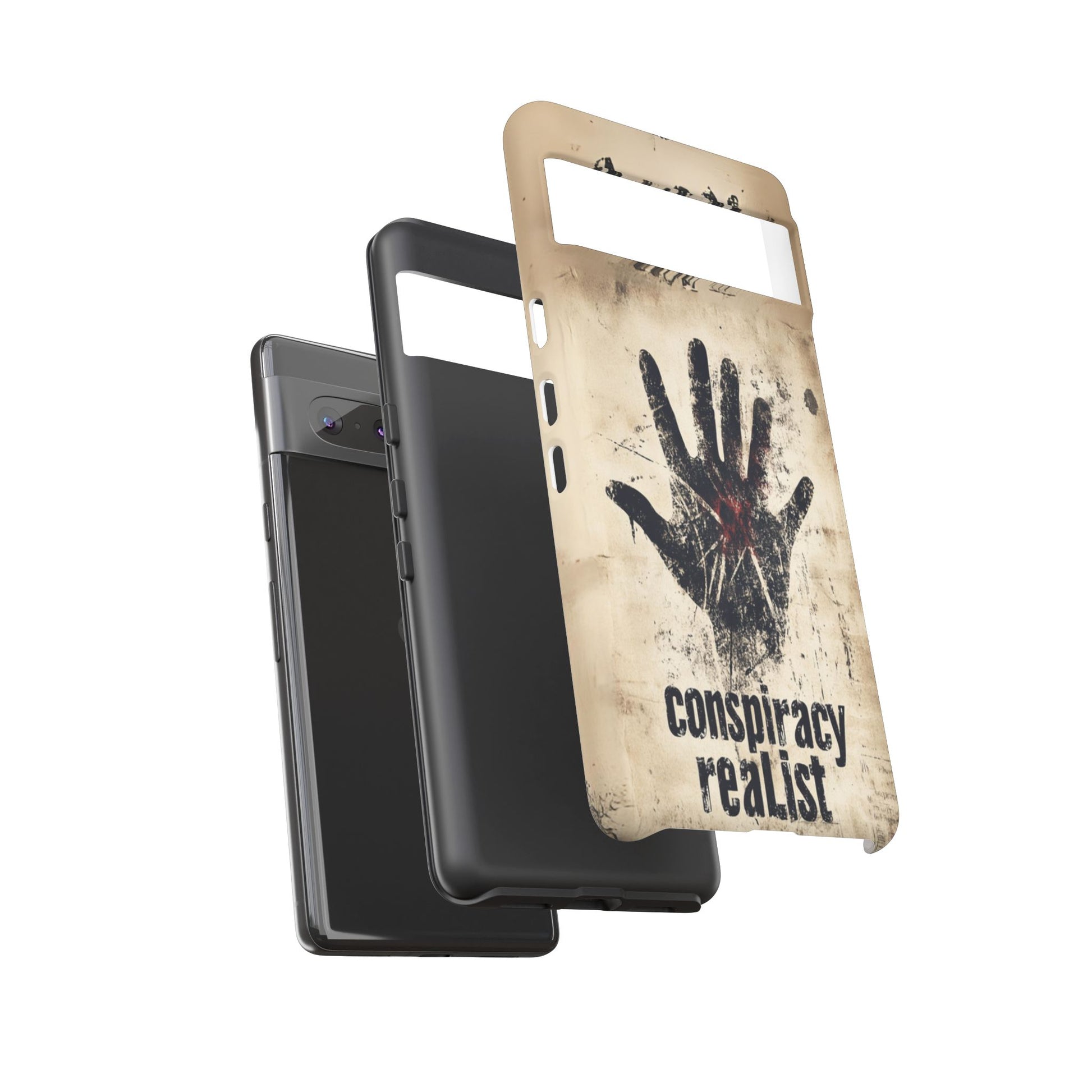 Conspiracy Theories Paranormal Mystery UFO X-Files Inspired Ghostly Hand Conspiracy Realist Cryptid iPhone 13 14 15 16 Pro Max Galaxy Pixel
