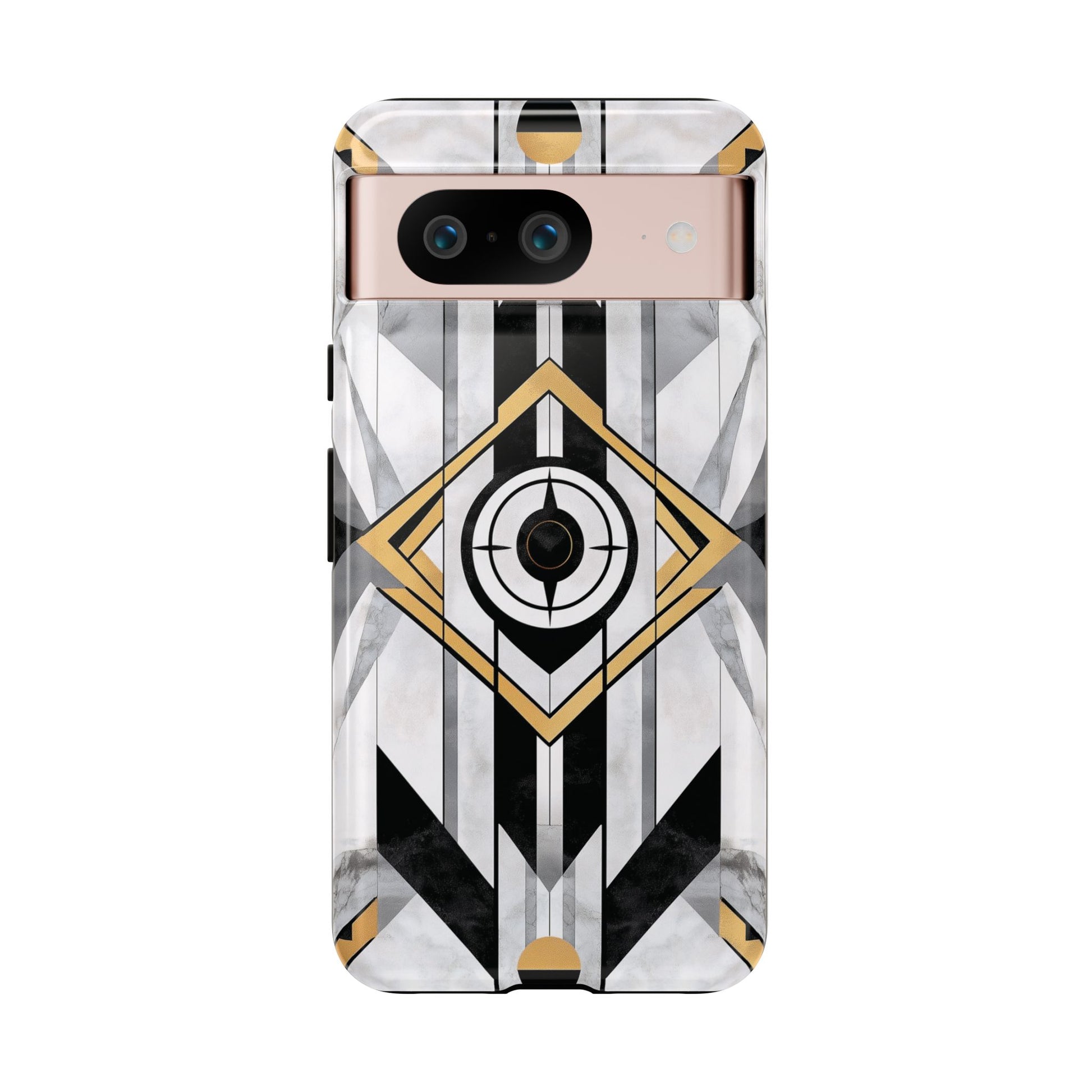 Frank Lloyd Wright Inspired White Phone Case Geometric Stained Glass Art Deco Great Gatsby 13 14 15 16 iPhone Pro Max Galaxy Pixel