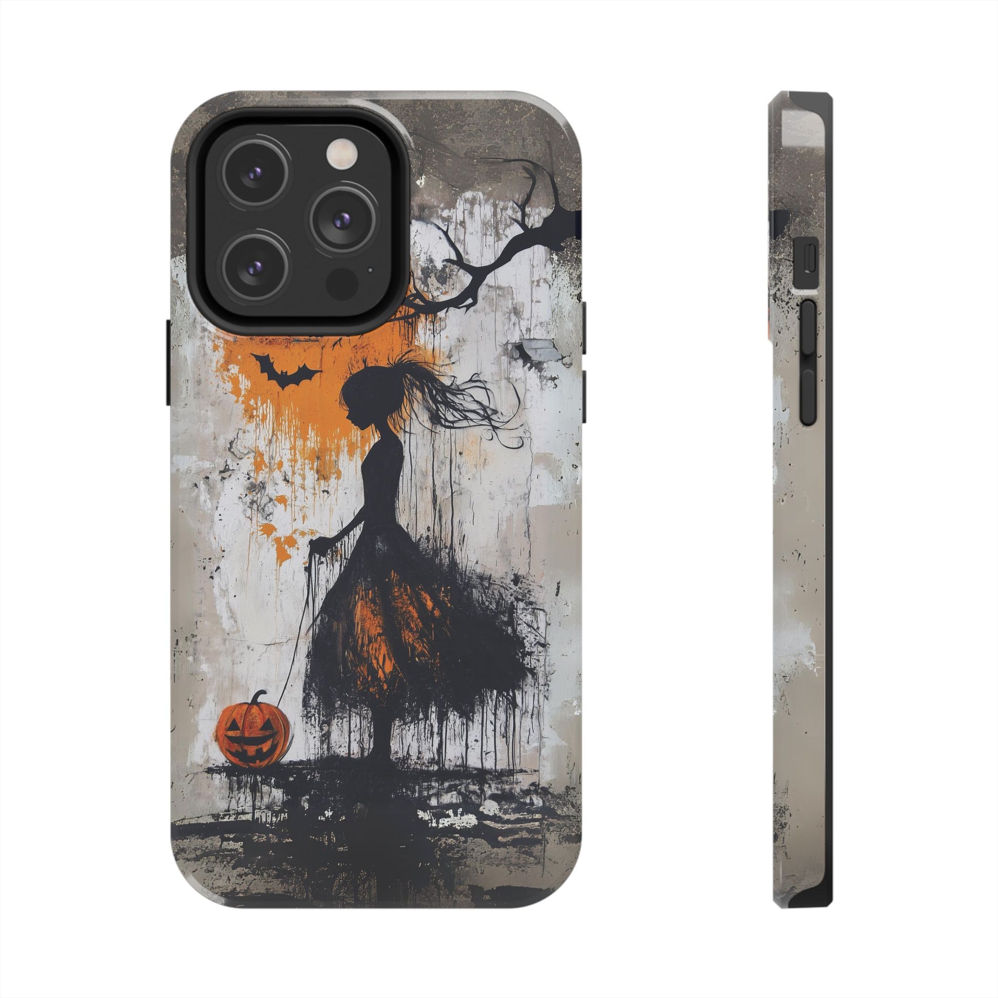 Halloween Gothic Dark Academia Street Art Fall Autumn Girl Urban Graffiti Phone Case Street iPhone 15 Pro Max Samsung Galaxy