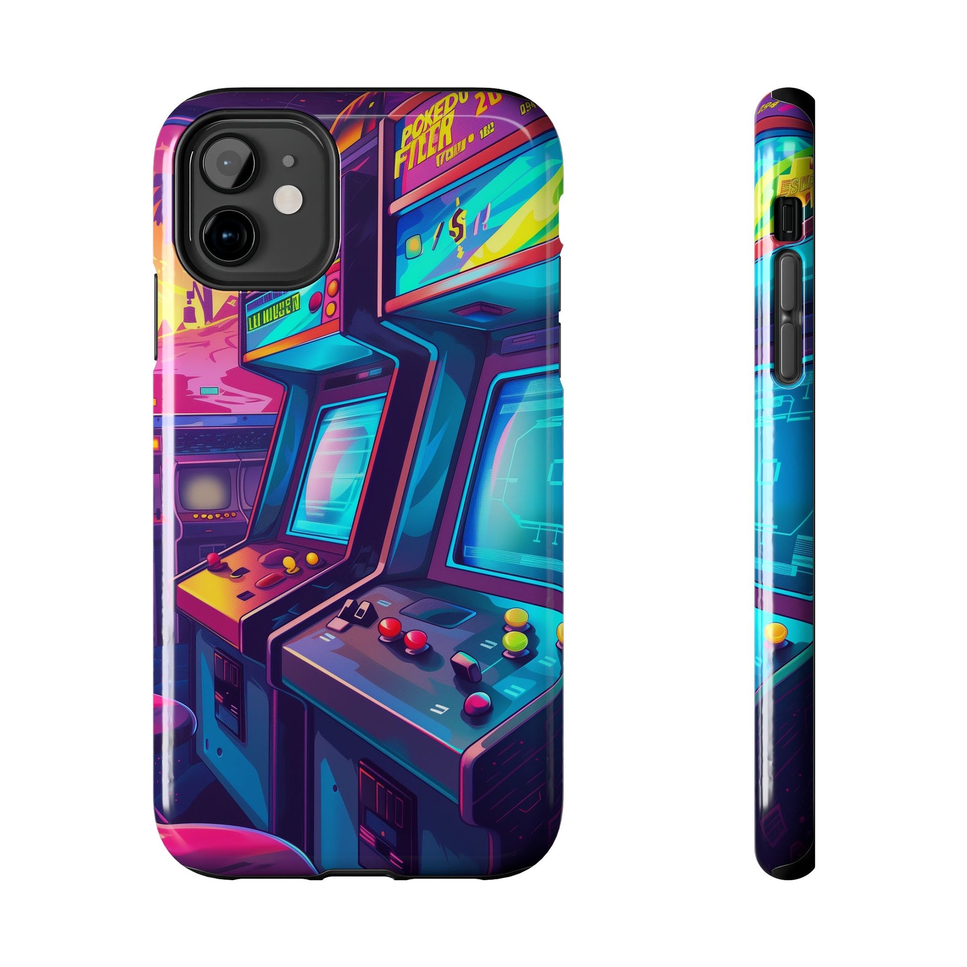 Durable iPhone Case with Outer Space Arcade Design - Protective Space Themed Cover - Fun and Sturdy Phone Accessory - Gamer Gift