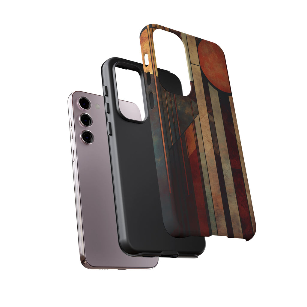 Dark Prairie Frank Lloyd Wright Usonian Phone Case Geometric Stained Glass Art Deco Marble Gold 13 14 15 16 iPhone Pro Max Galaxy Pixel