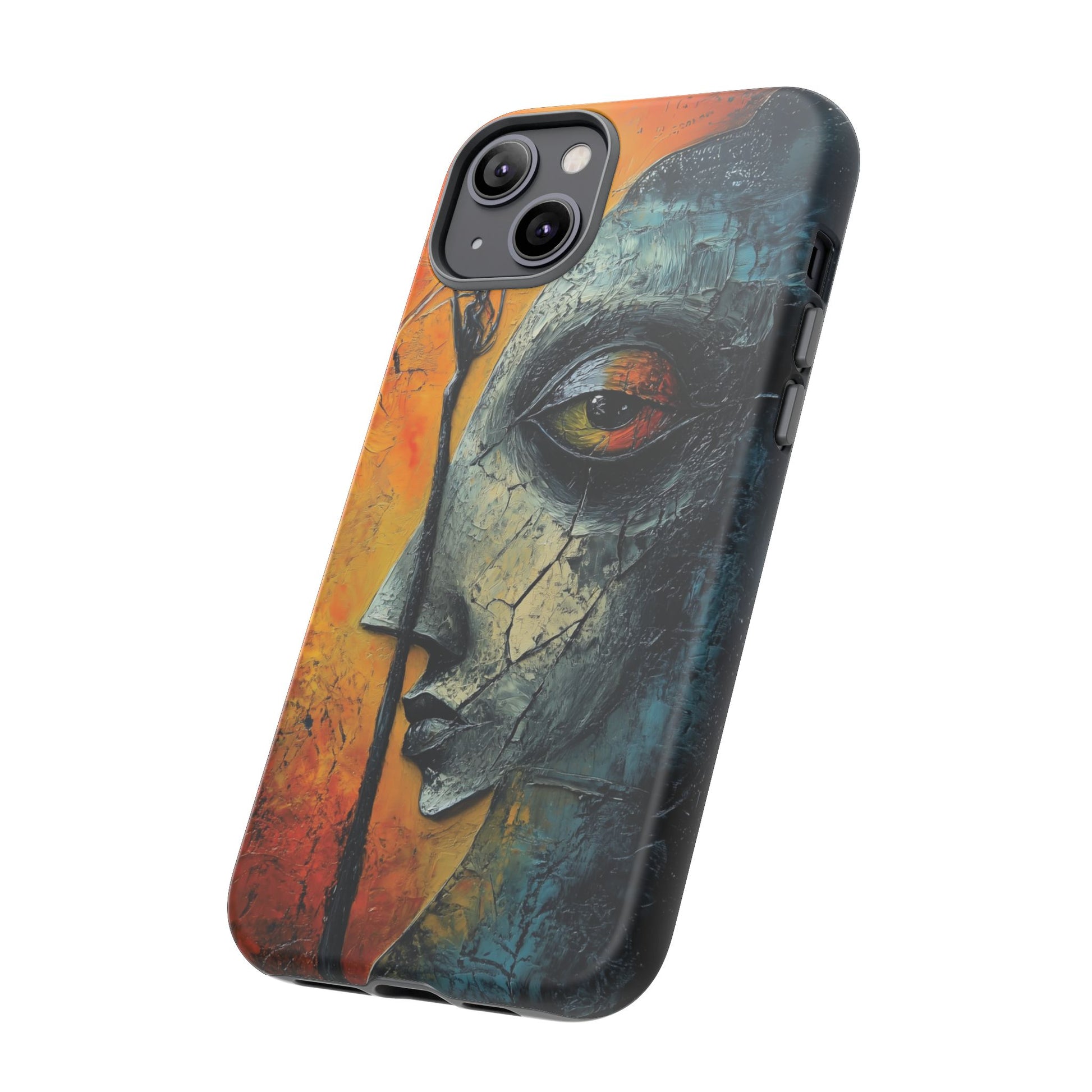 Surrealist Art Phone Case Salvador Dali Style Face Tough Case Unique Artistic 3D Textured Look Surrealism Gift Art iPhone 13 14 15 16