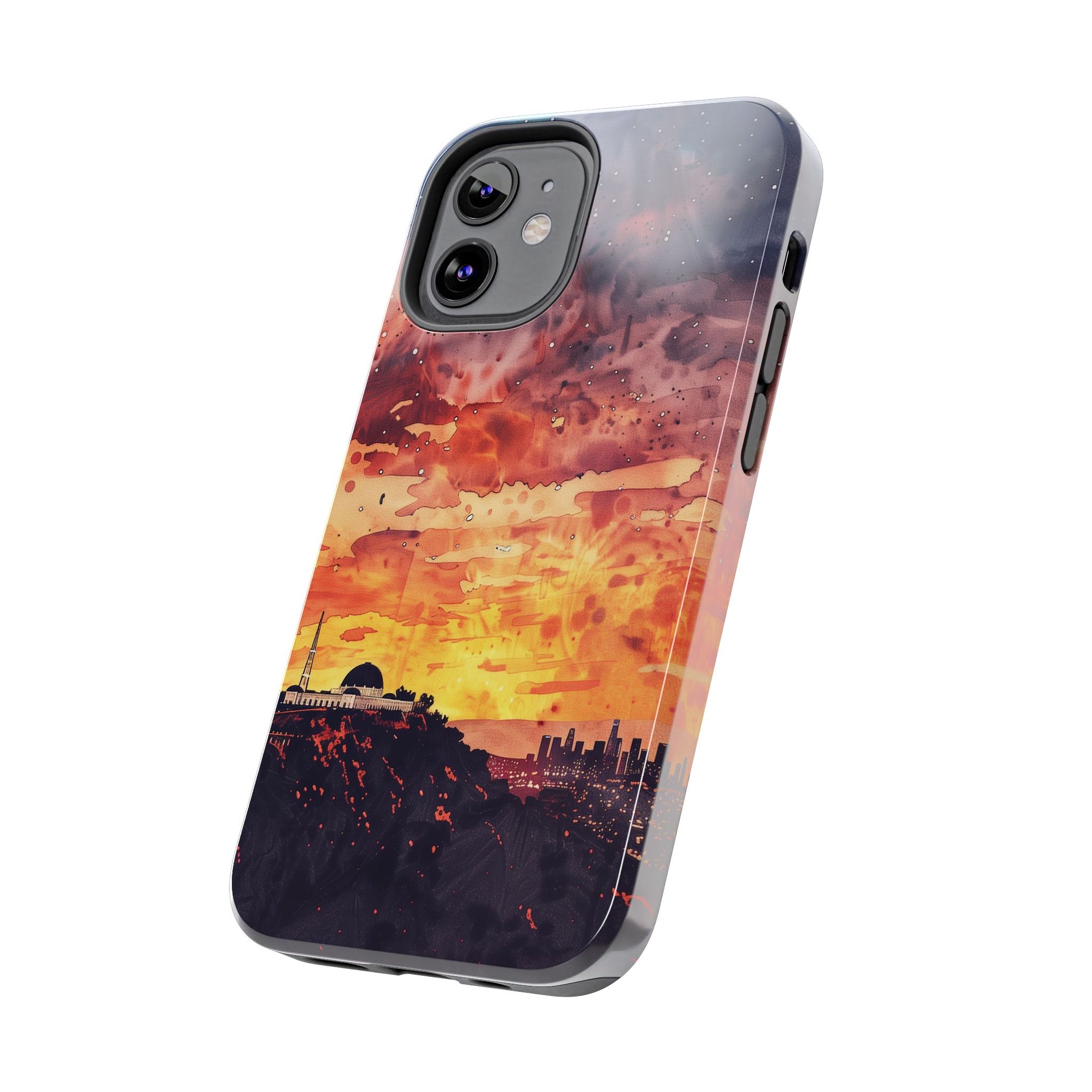 Los Angeles Sunset iPhone Case, Golden Hour Scenic View, Hollywood Hills Sunset Phone Case, Palm Trees Phone Case, iphone 15 pro max case